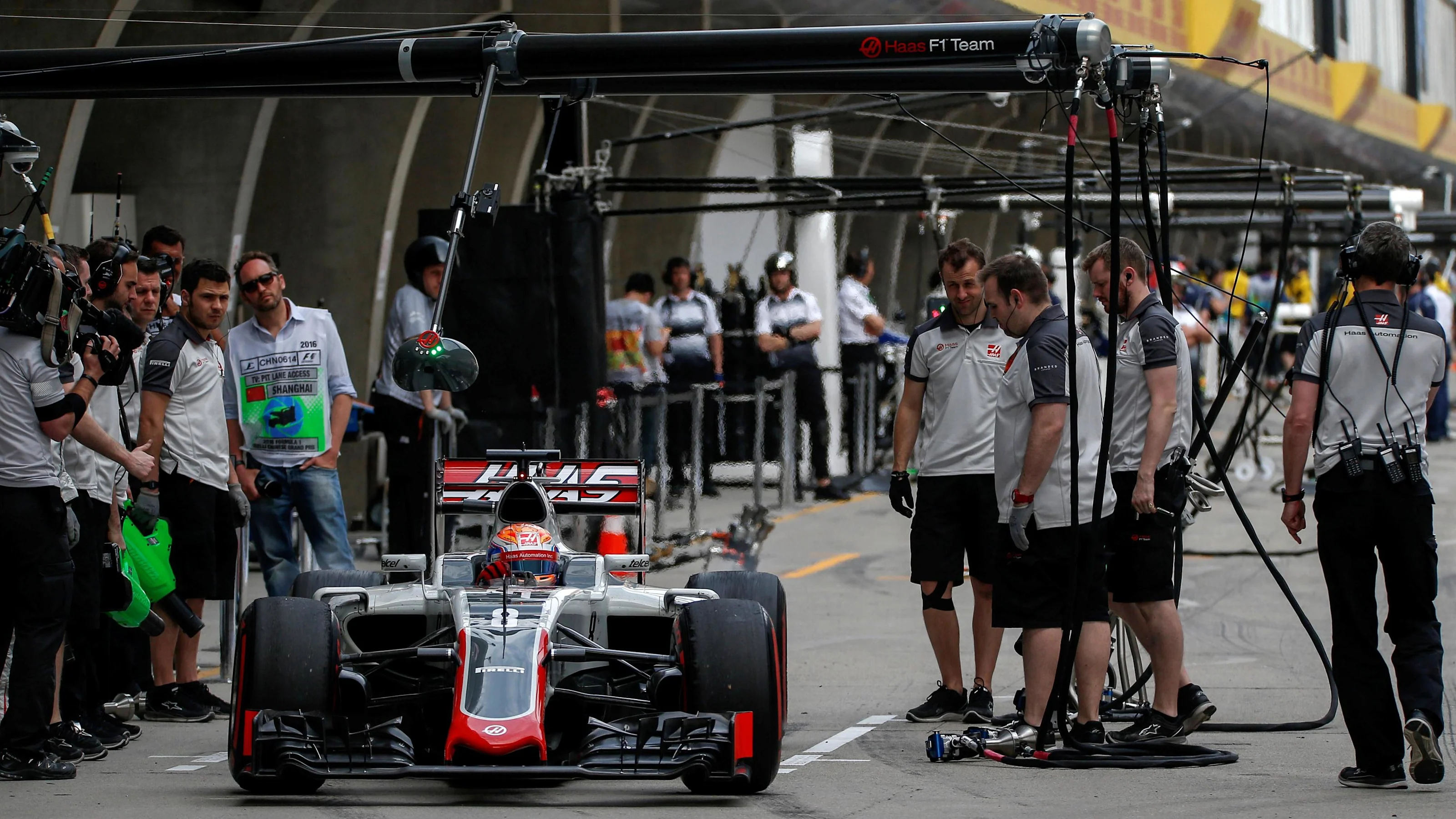 Romain Grosjean (FRA) Haas VF-16 at Formula One World Championship, Rd3, Chinese Grand Prix,