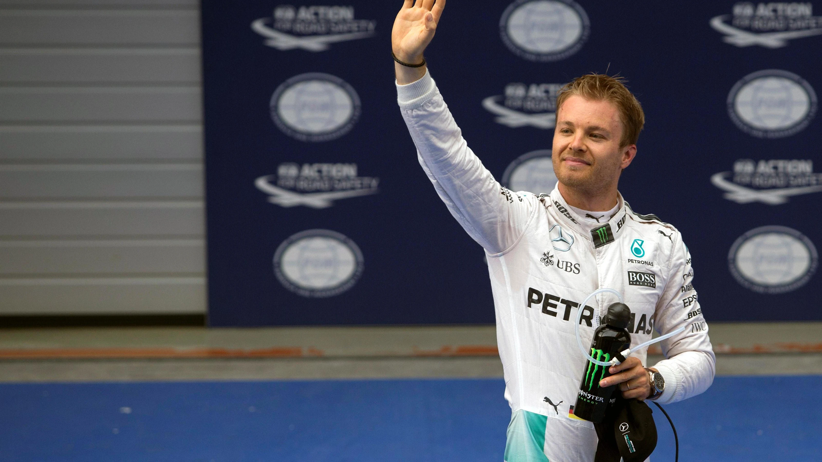 Nico Rosberg (GER) Mercedes AMG F1 in parc ferme at Formula One World Championship, Rd3, Chinese