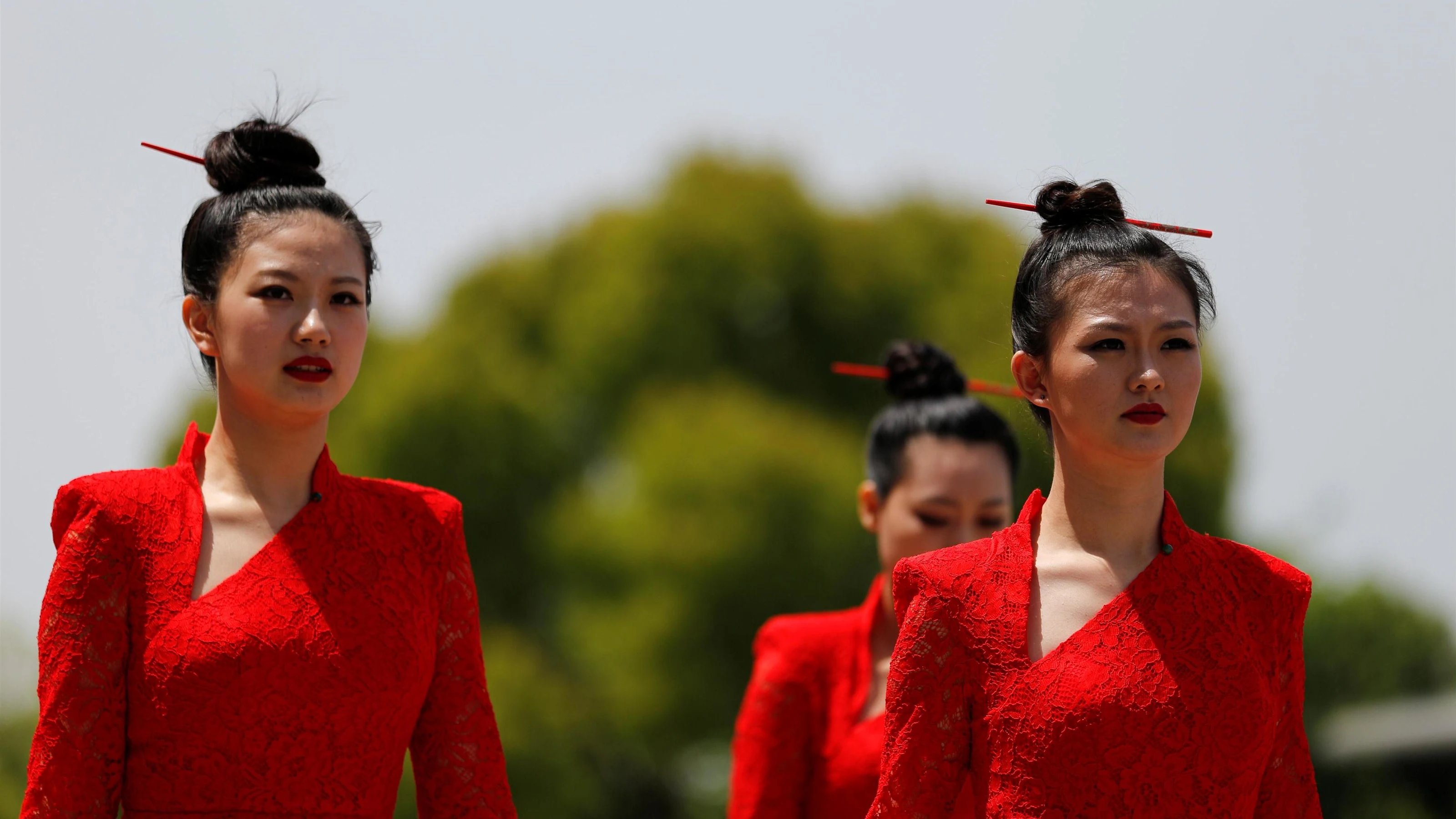 Grid Girls at Formula One World Championship, Rd3, Chinese Grand Prix, Race, Shanghai, China,