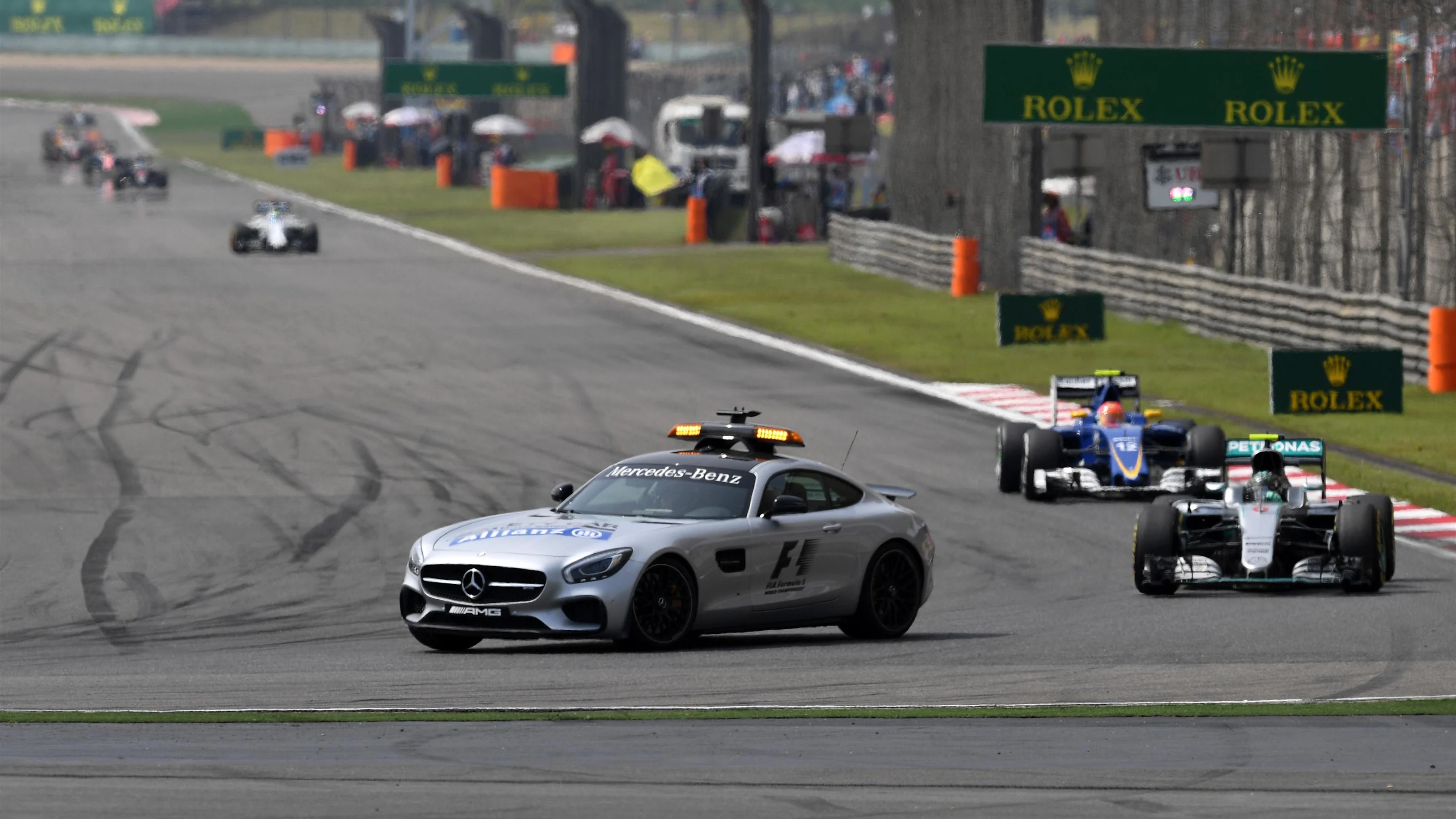 Safety car leads the field at Formula One World Championship, Rd3, Chinese Grand Prix, Race,