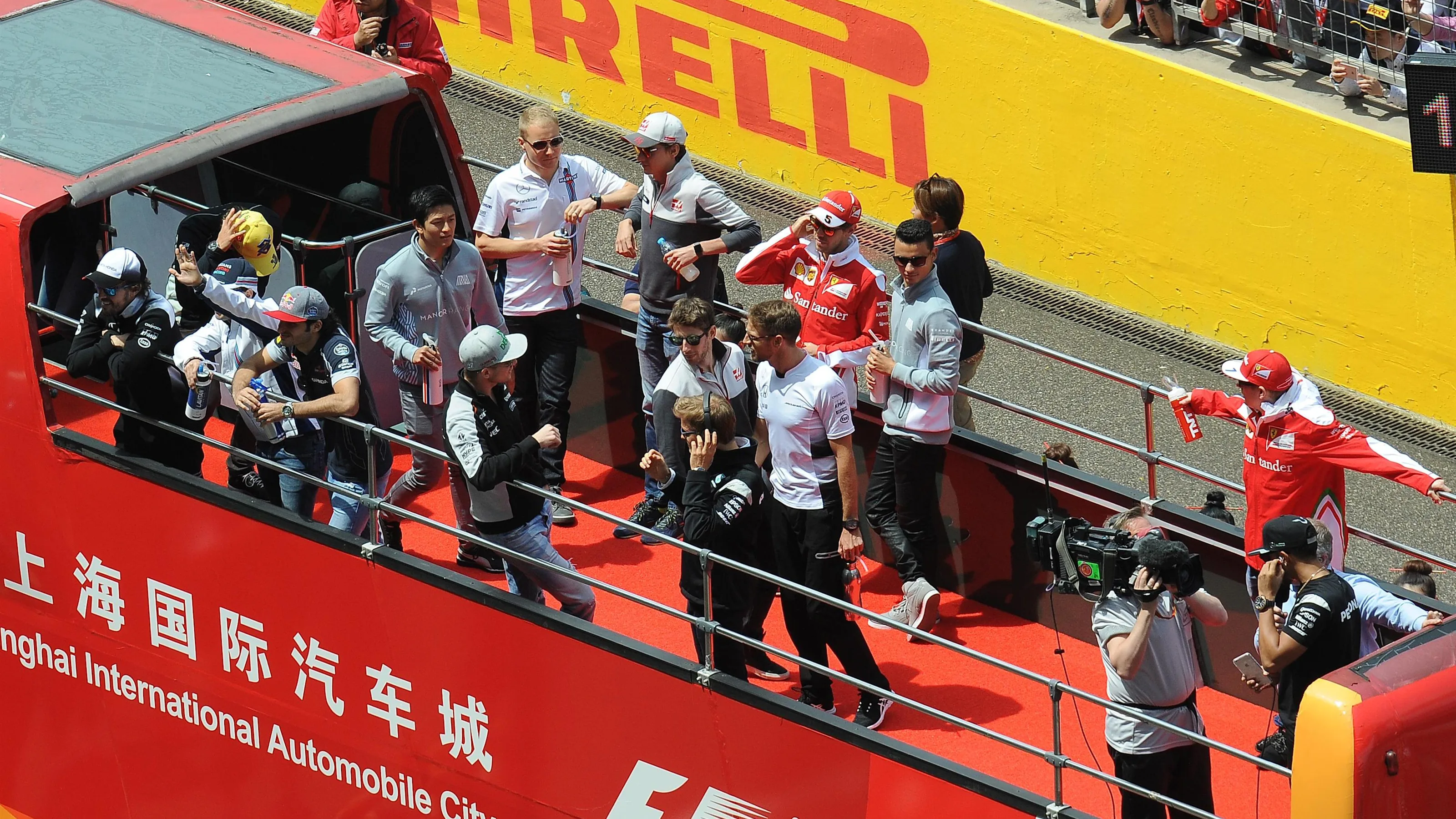 Drivers parade at Formula One World Championship, Rd3, Chinese Grand Prix, Race, Shanghai, China,