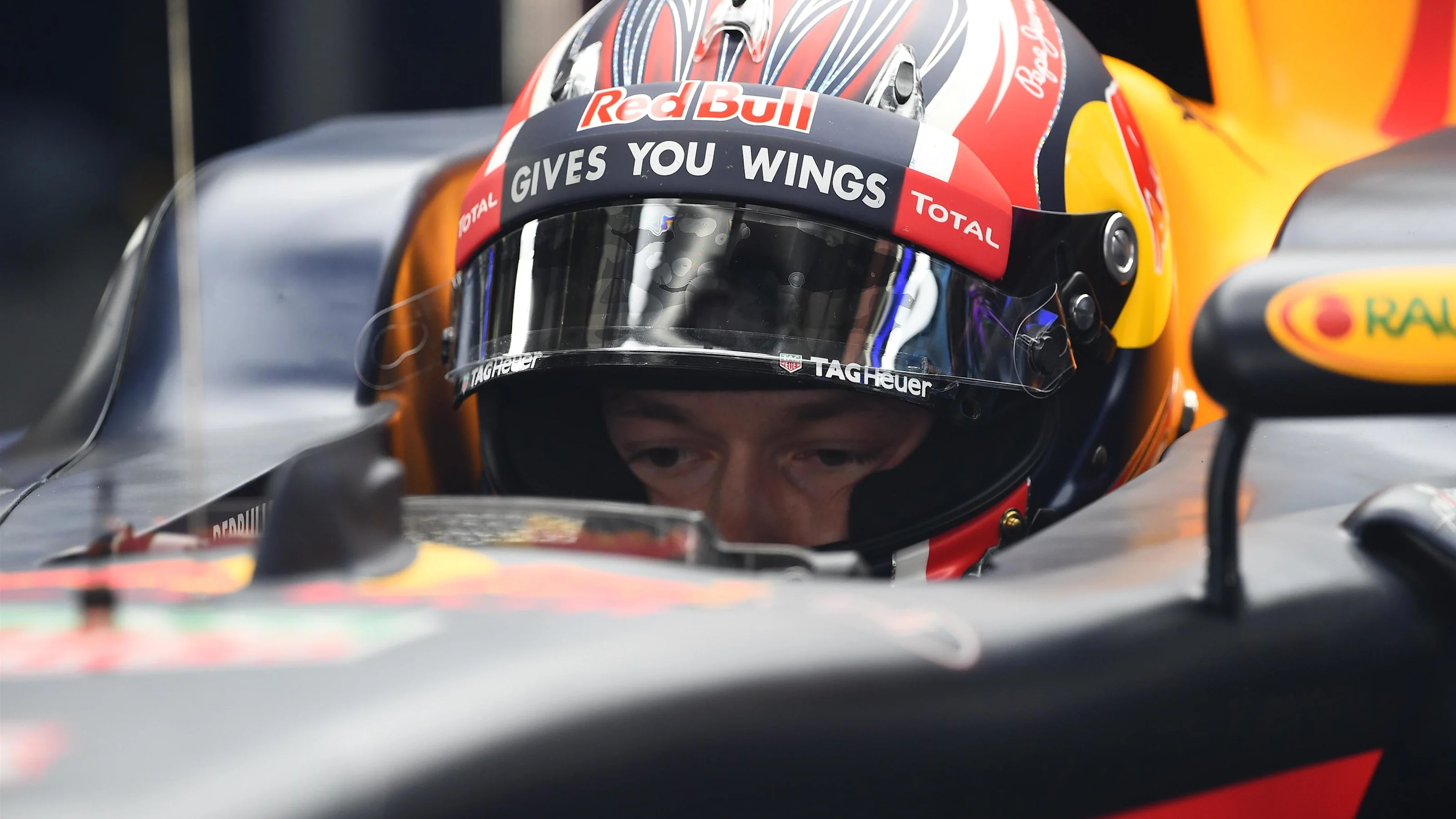 Daniil Kvyat (RUS) Red Bull Racing RB12 on the grid at Formula One World Championship, Rd3, Chinese