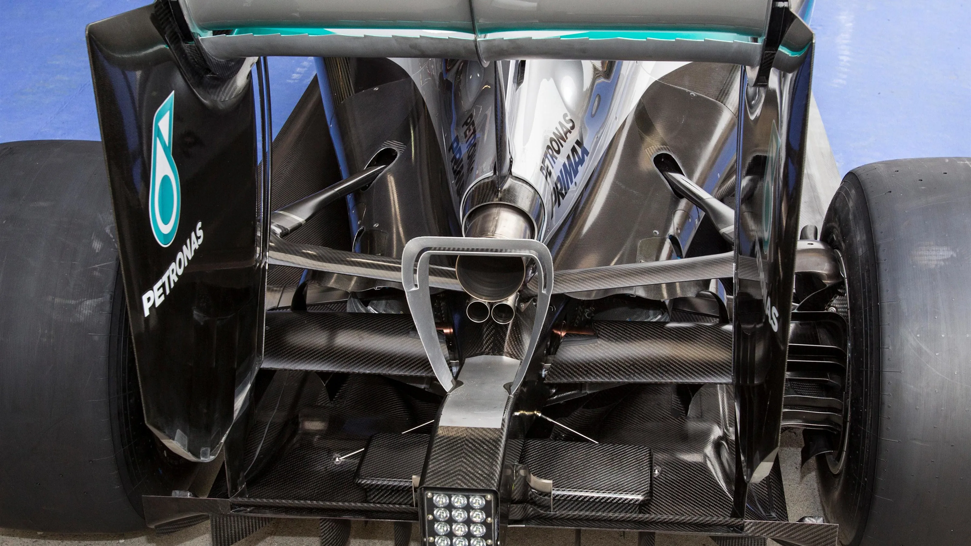 Mercedes-Benz F1 W07 Hybrid rear detail at Formula One World Championship, Rd3, Chinese Grand Prix,