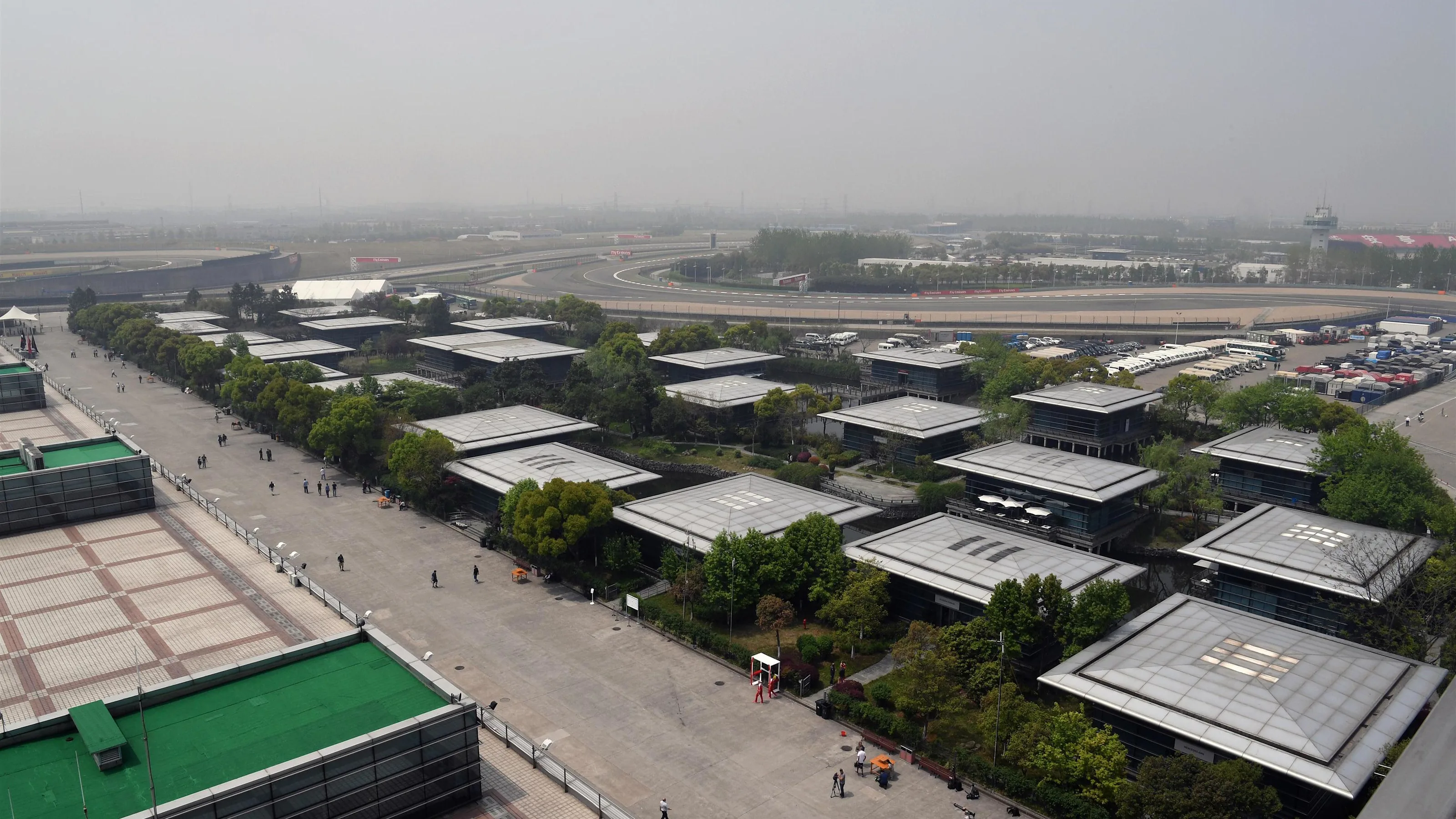 Paddock at Formula One World Championship, Rd3, Chinese Grand Prix, Preparations, Shanghai, China,