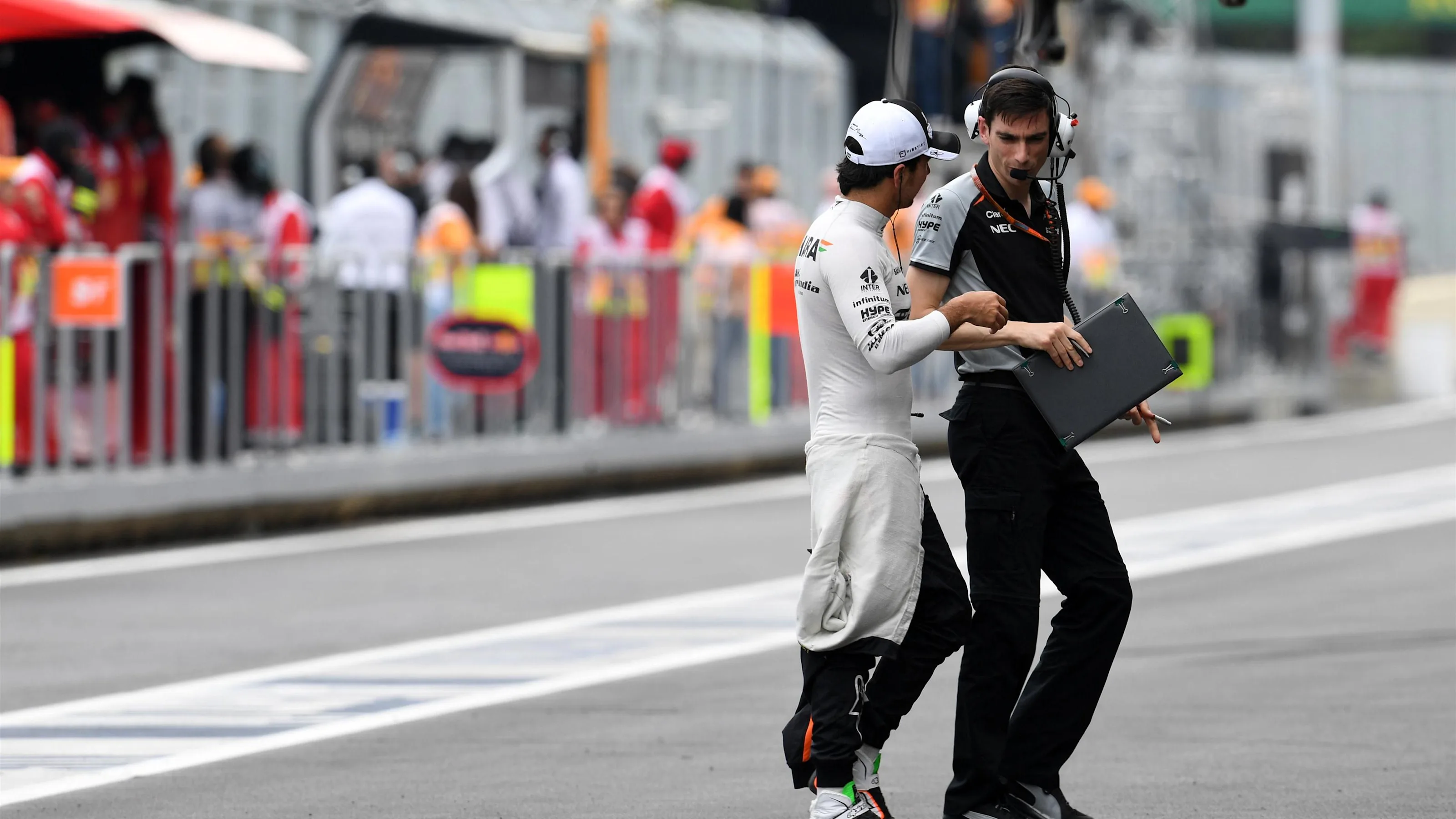 Sergio Perez (MEX) Force India at Formula One World Championship, Rd8, European Grand Prix,