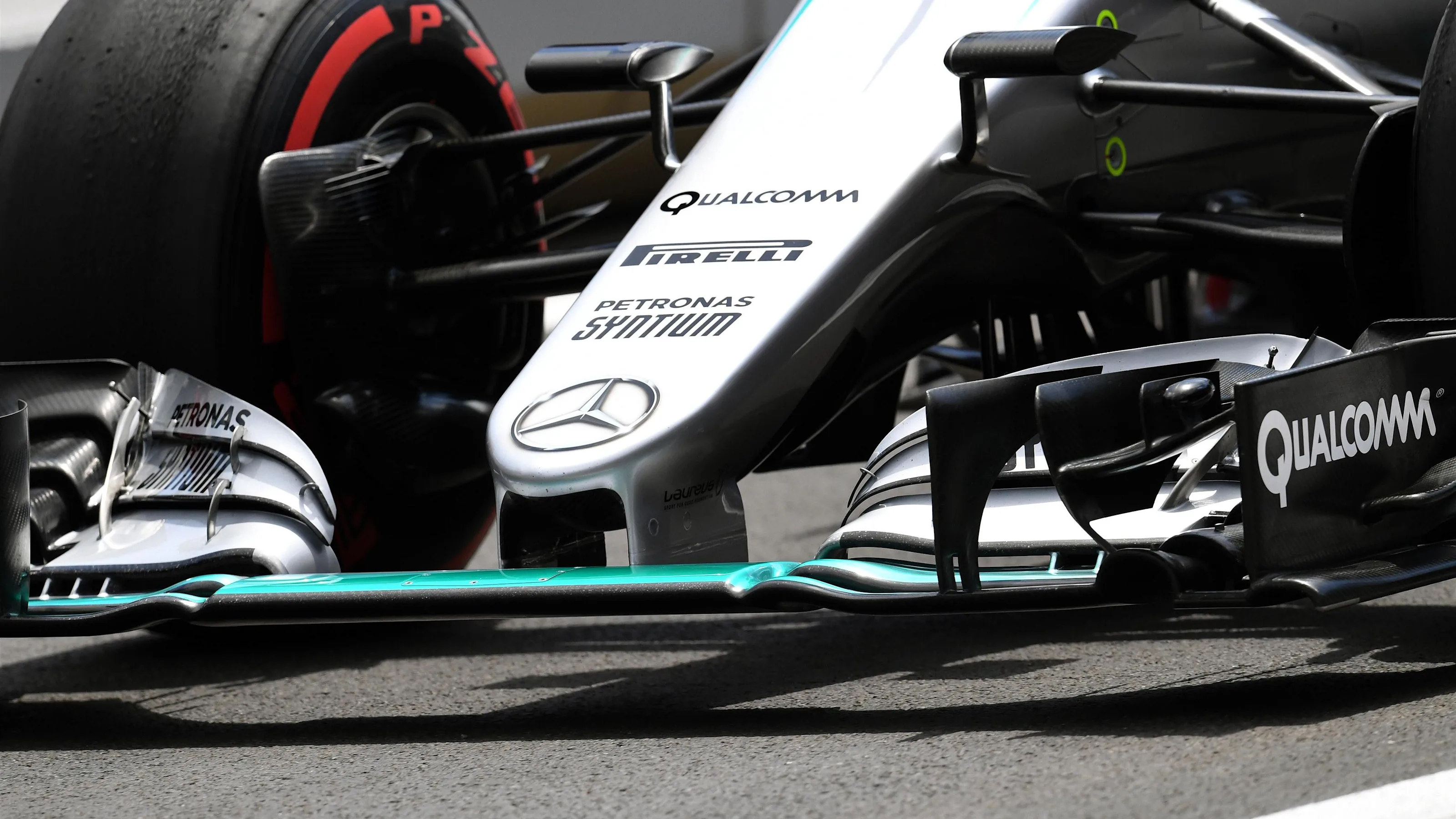 Mercedes-Benz F1 W07 Hybrid nose and front wing at Formula One World Championship, Rd8, European