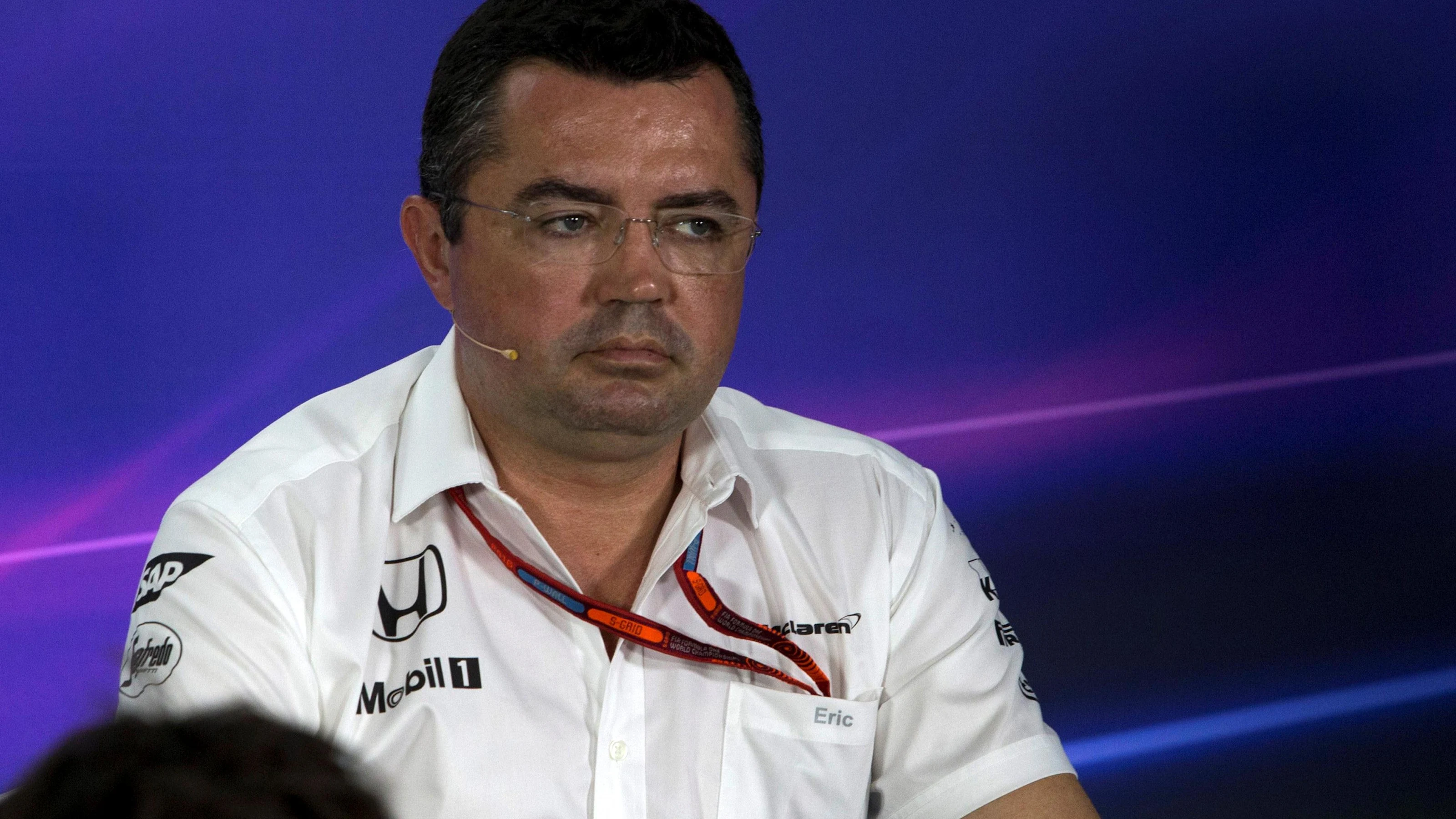 Eric Boullier (FRA) McLaren Racing Director in the Press Conference at Formula One World