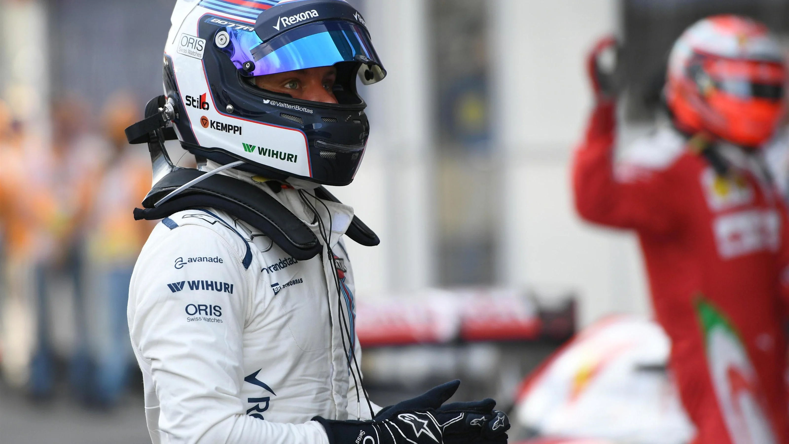 Valtteri Bottas (FIN) Williams in parc ferme at Formula One World Championship, Rd8, European Grand