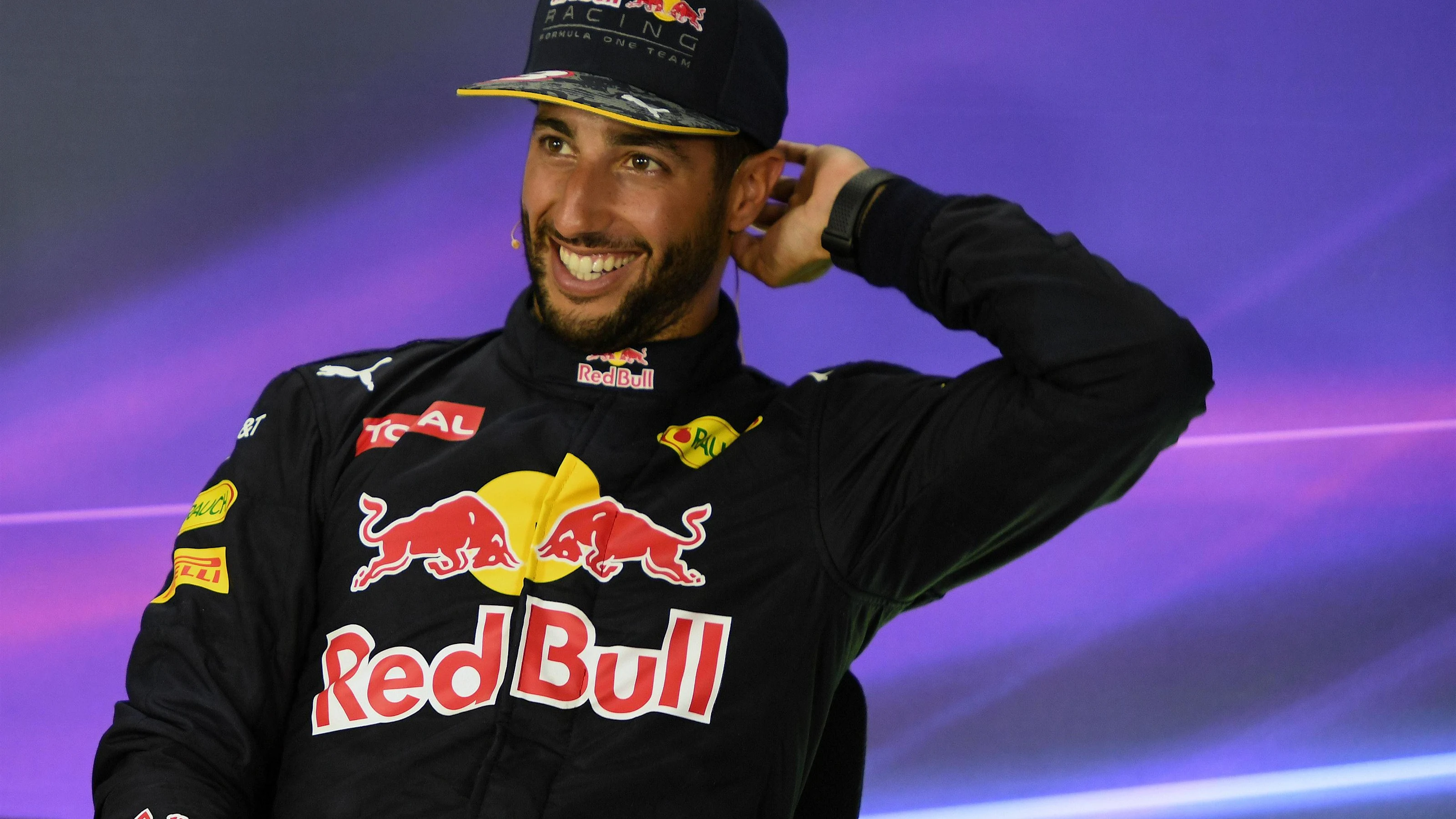 Daniel Ricciardo (AUS) Red Bull Racing in the Press Conference at Formula One World Championship,