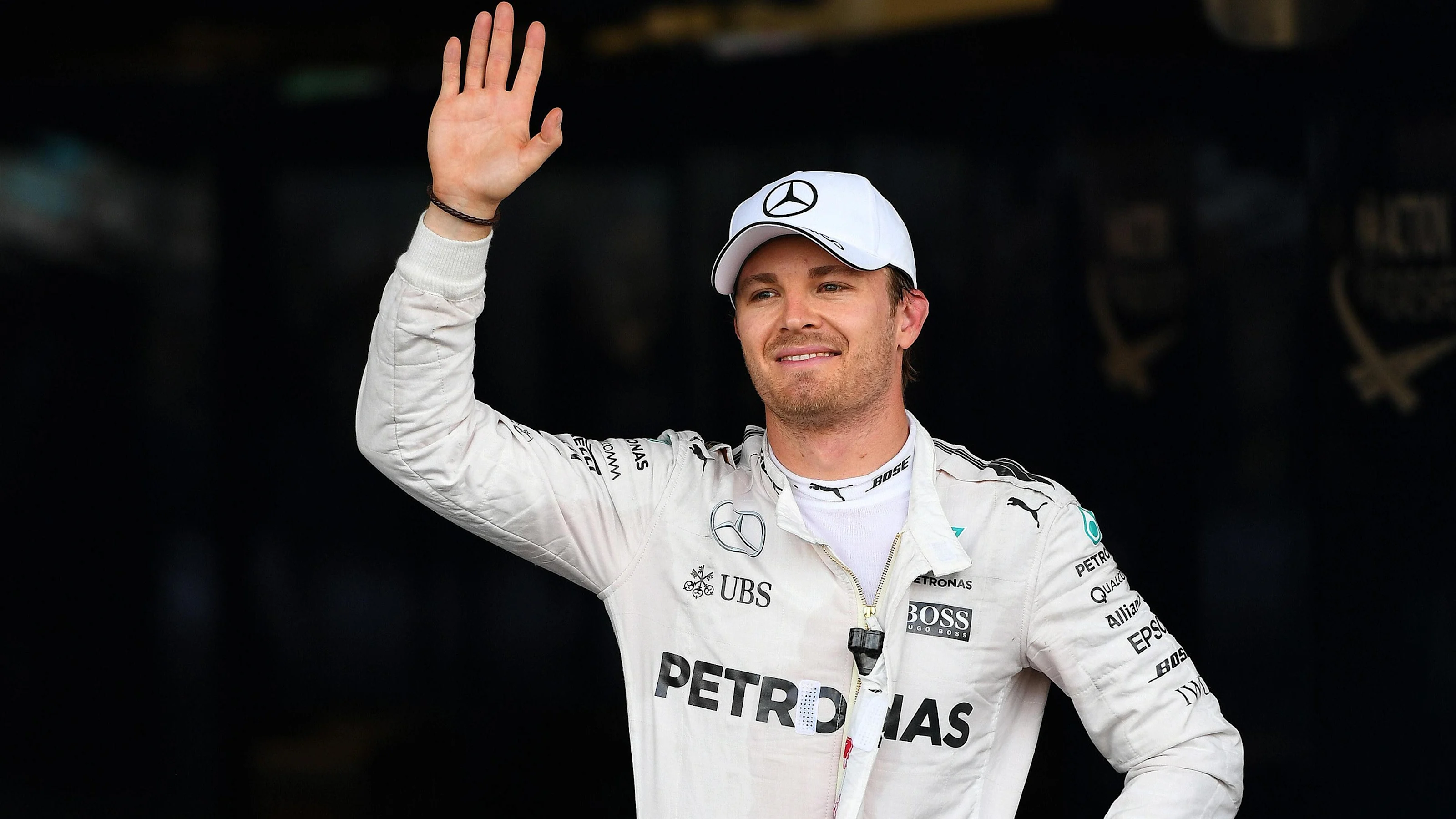 Pole sitter Nico Rosberg (GER) Mercedes AMG F1 celebrates in parc ferme at Formula One World