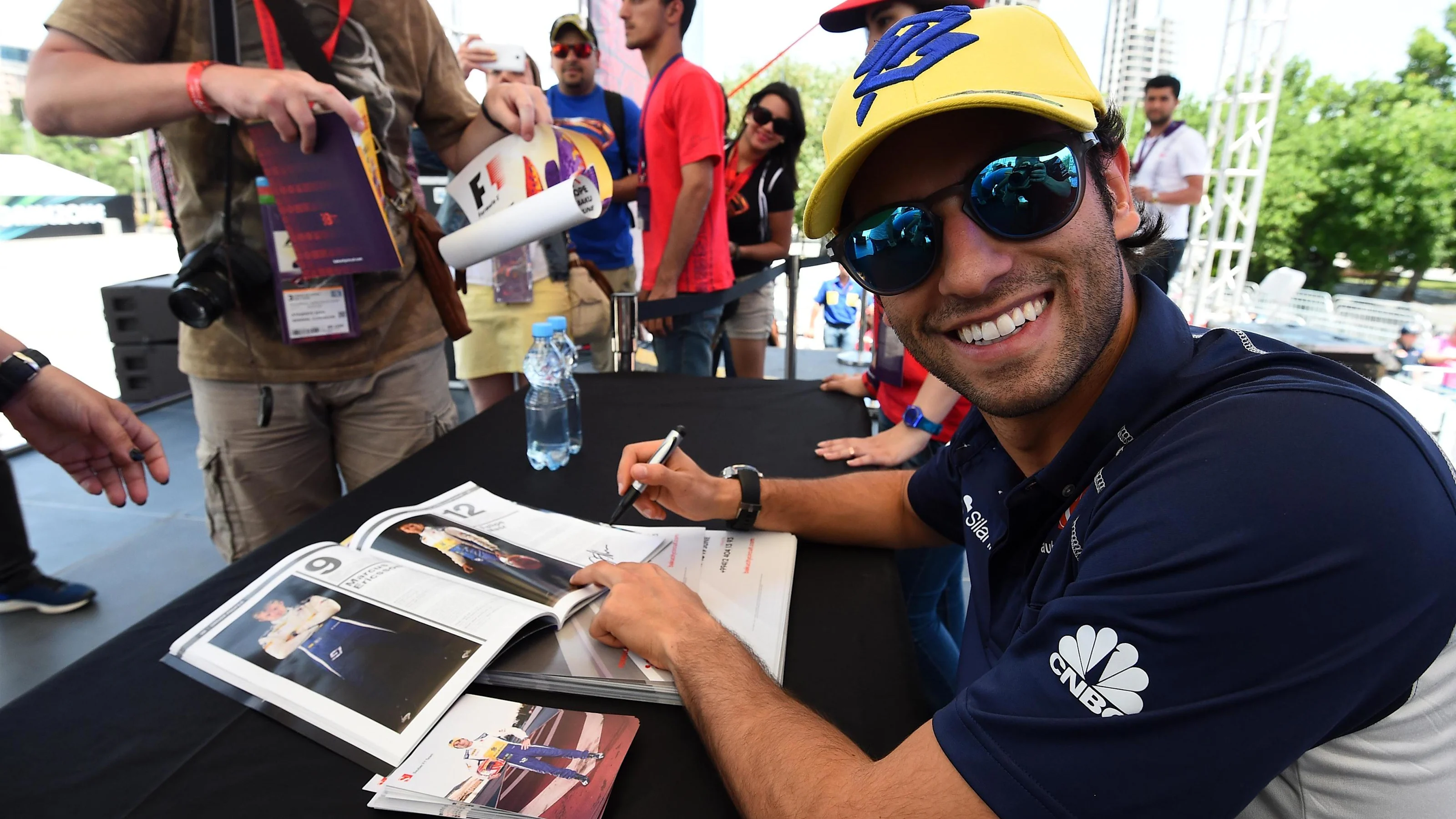 Felipe Nasr (BRA) Sauber at the autograph session at Formula One World Championship, Rd8, European