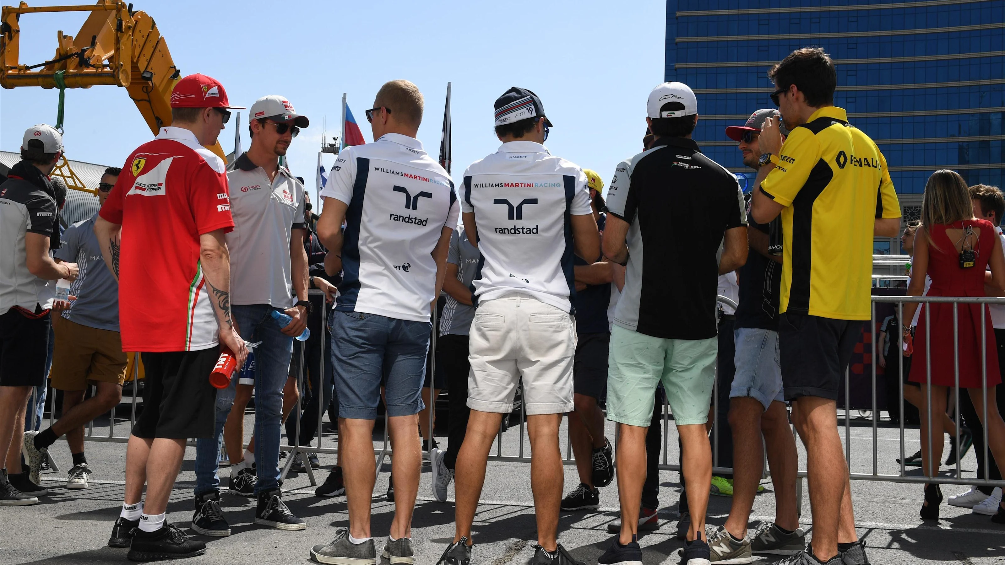 Drivers parade at Formula One World Championship, Rd8, European Grand Prix, Race, Baku City