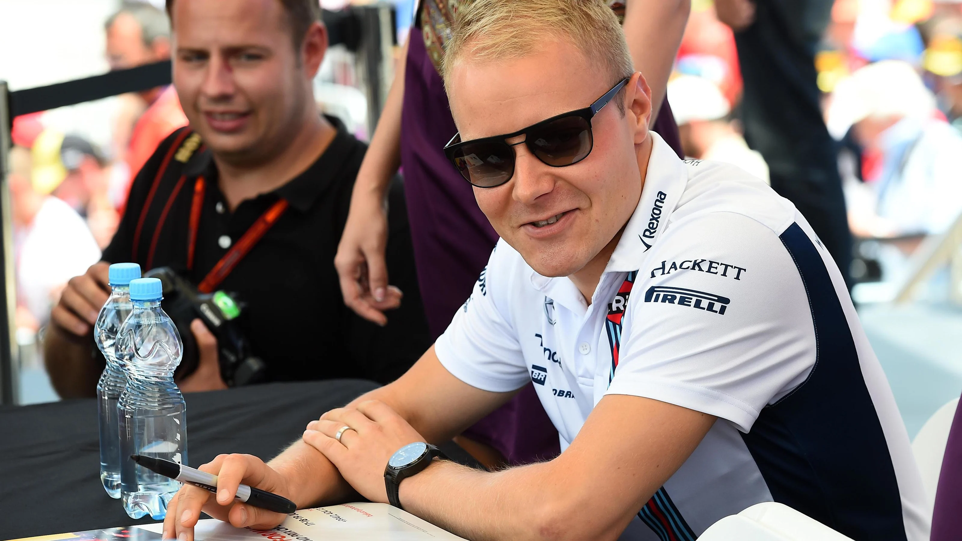 Valtteri Bottas (FIN) Williams at the autograph session at Formula One World Championship, Rd8,