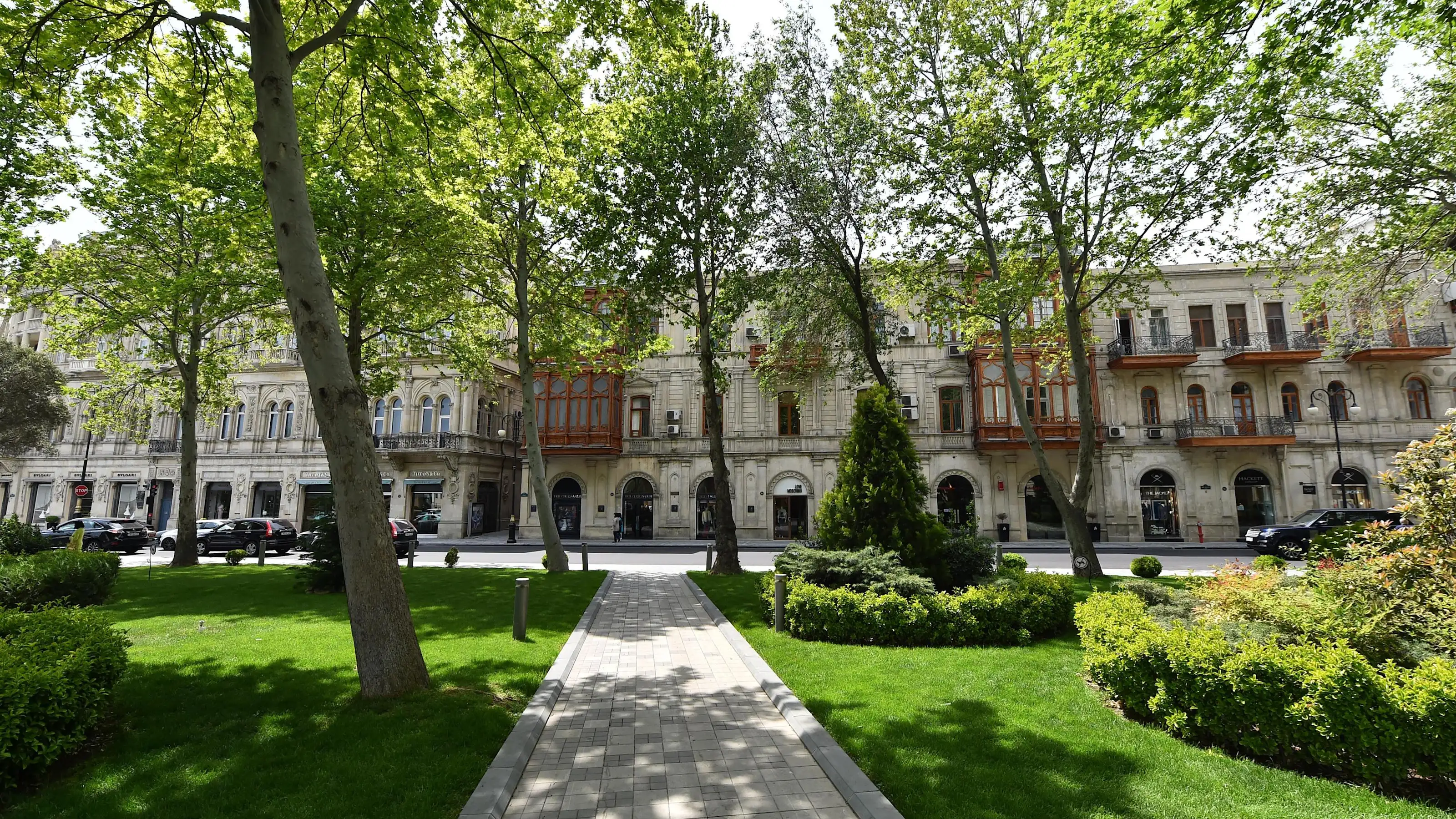 Turn 7 and Turn 8 street view at Baku City Visit, Baku, Azerbaijan, 28-29 April 2016.