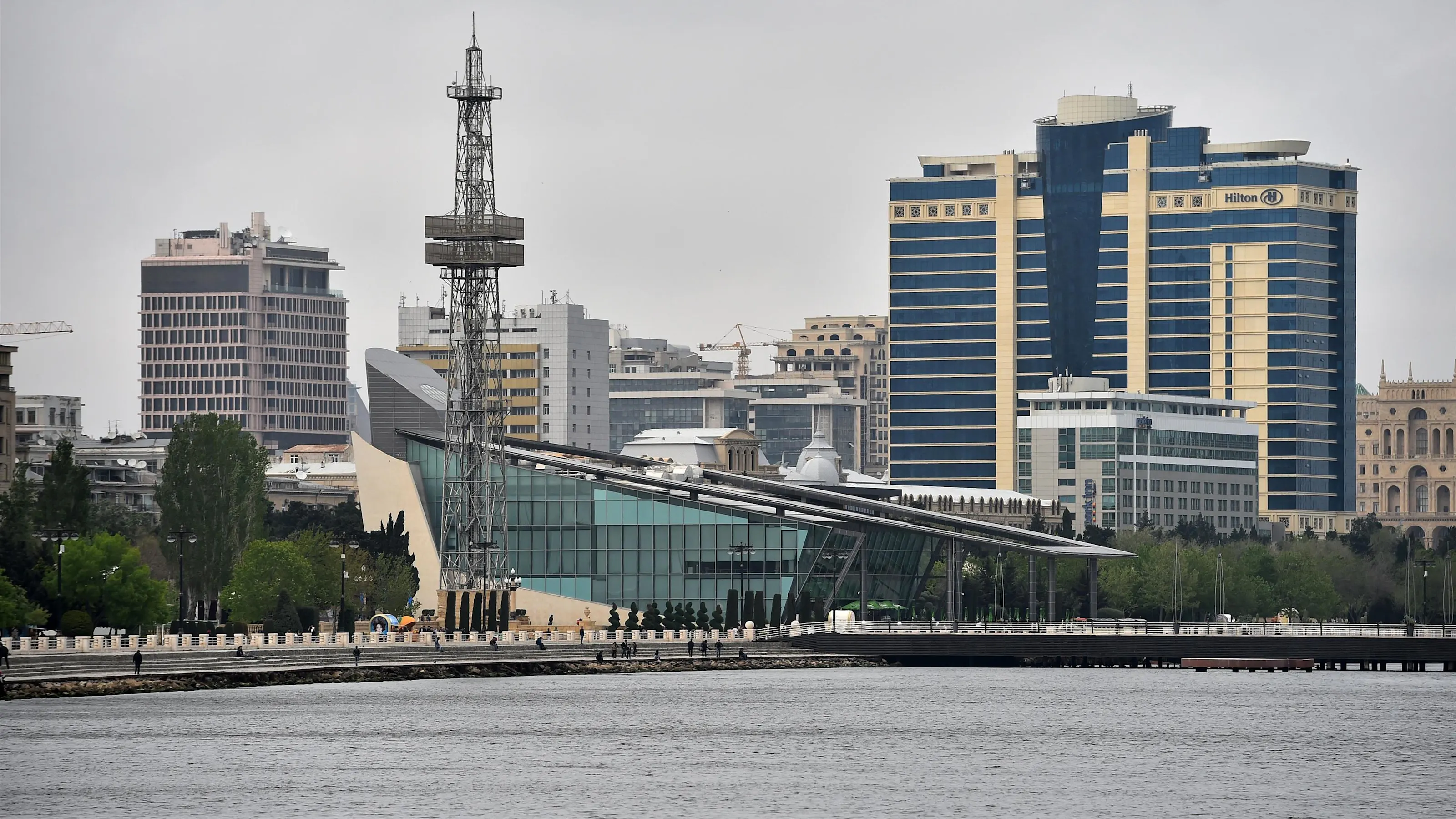 Baku Harbour and Scenic view at Baku City Visit, Baku, Azerbaijan, 28-29 April 2016.