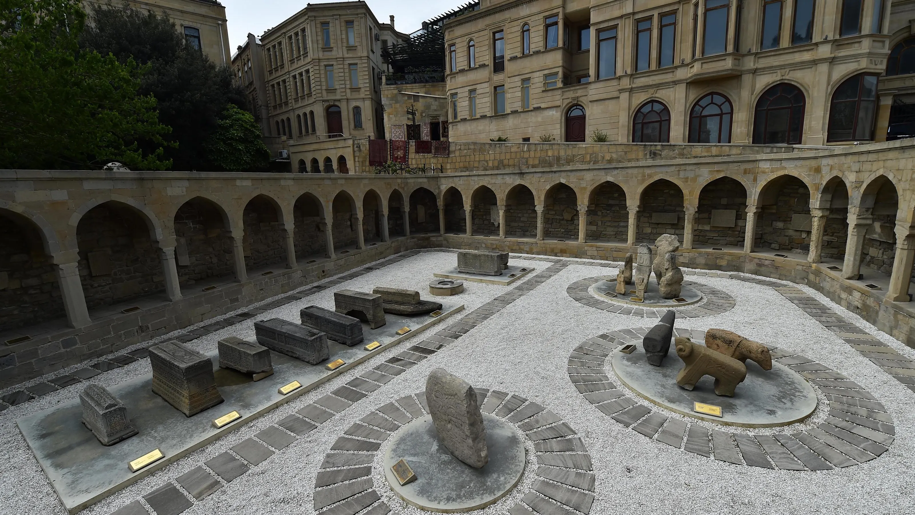 The Old City Courtyard at Baku City Visit, Baku, Azerbaijan, 28-29 April 2016.