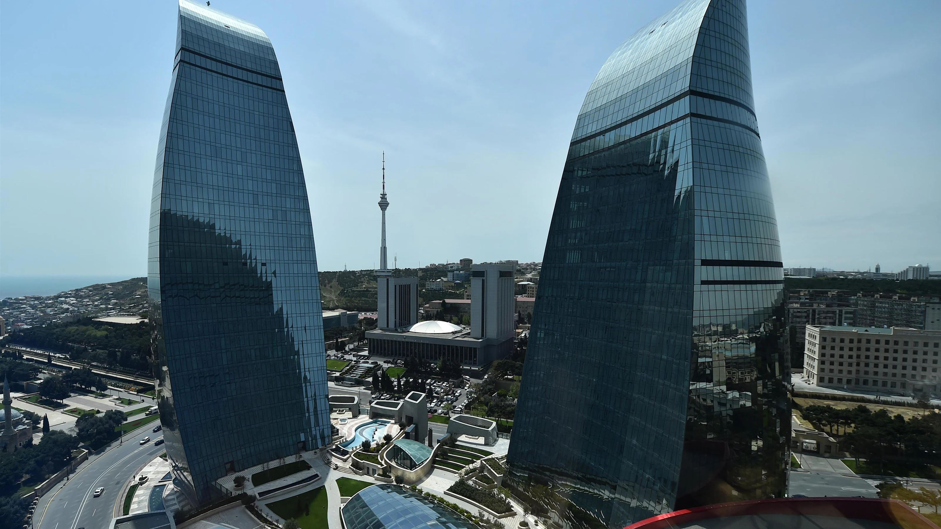 The Flame Towers at Baku City Visit, Baku, Azerbaijan, 28-29 April 2016.