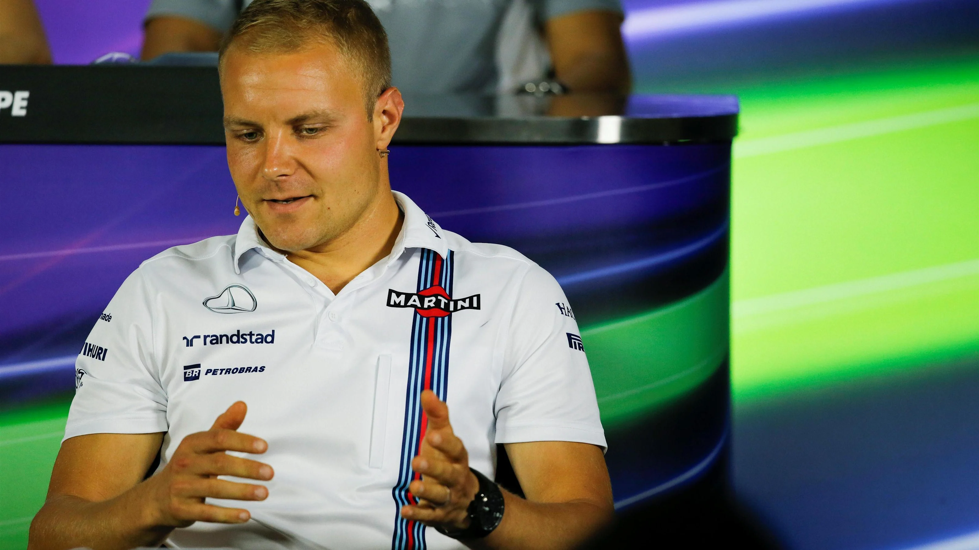 Valtteri Bottas (FIN) Williams in the Press Conference at Formula One World Championship, Rd8,