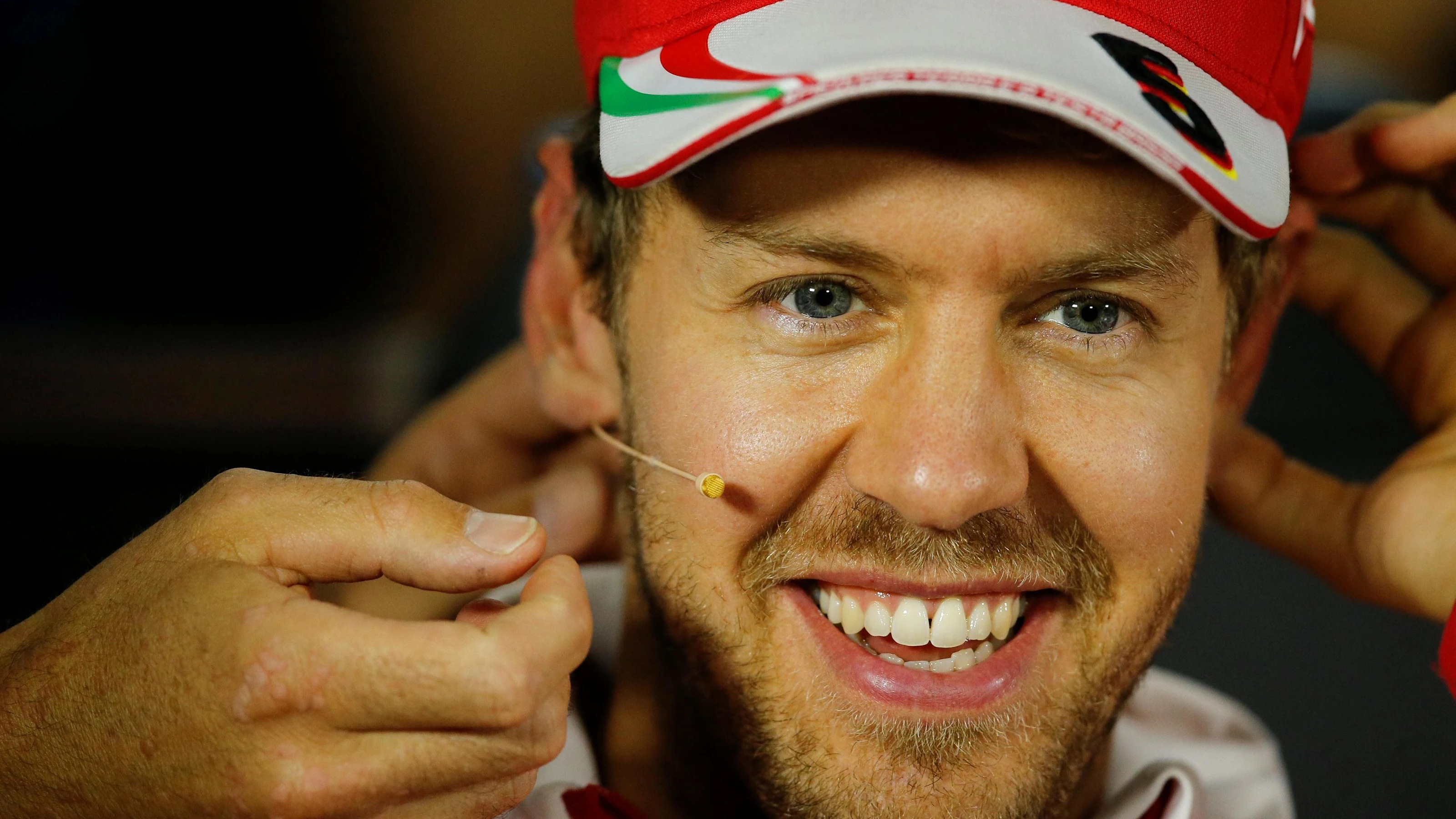 Sebastian Vettel (GER) Ferrari in the Press Conference at Formula One World Championship, Rd8,