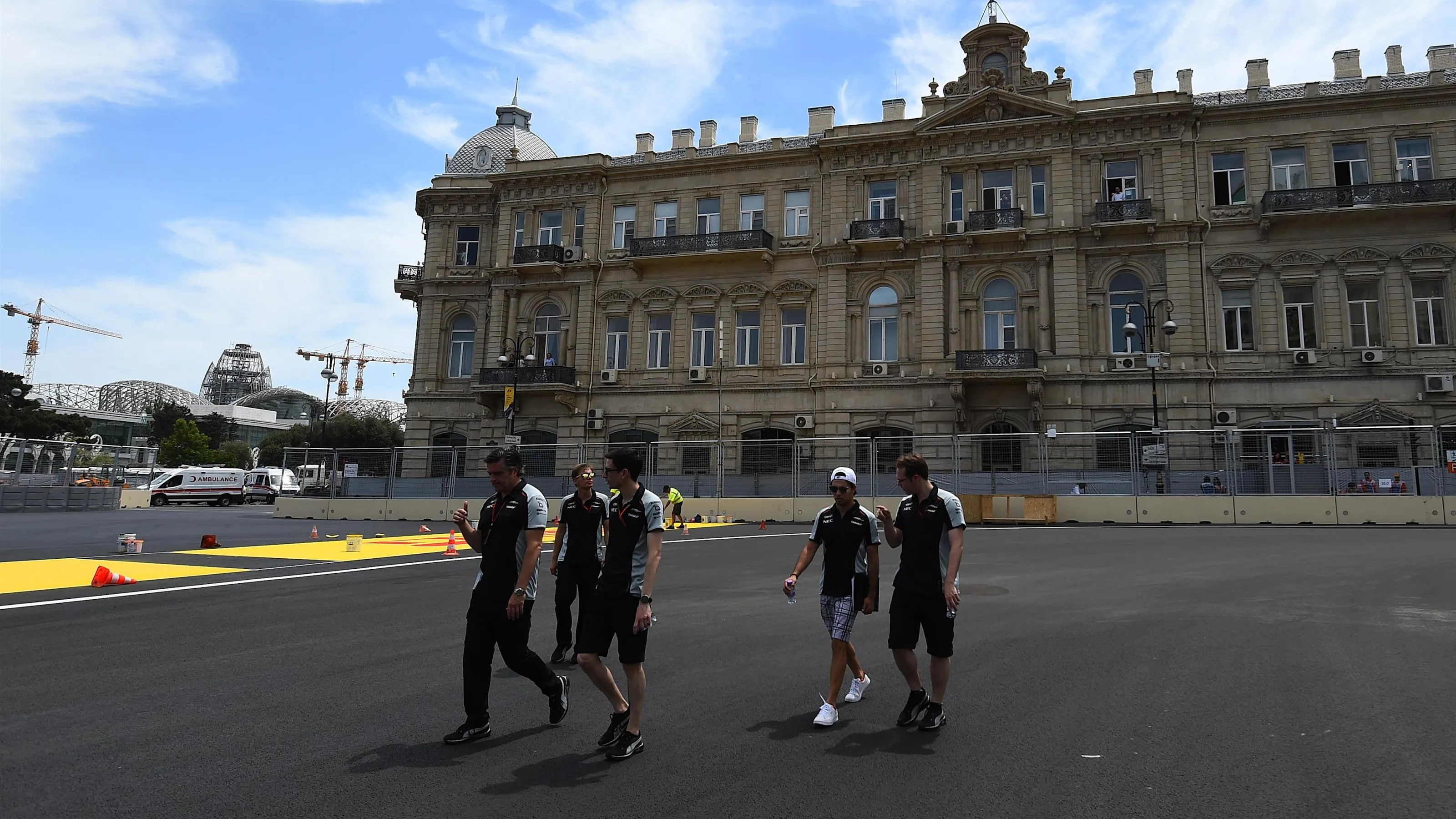 Sergio Perez (MEX) Force India walks the track at Formula One World Championship, Rd8, European