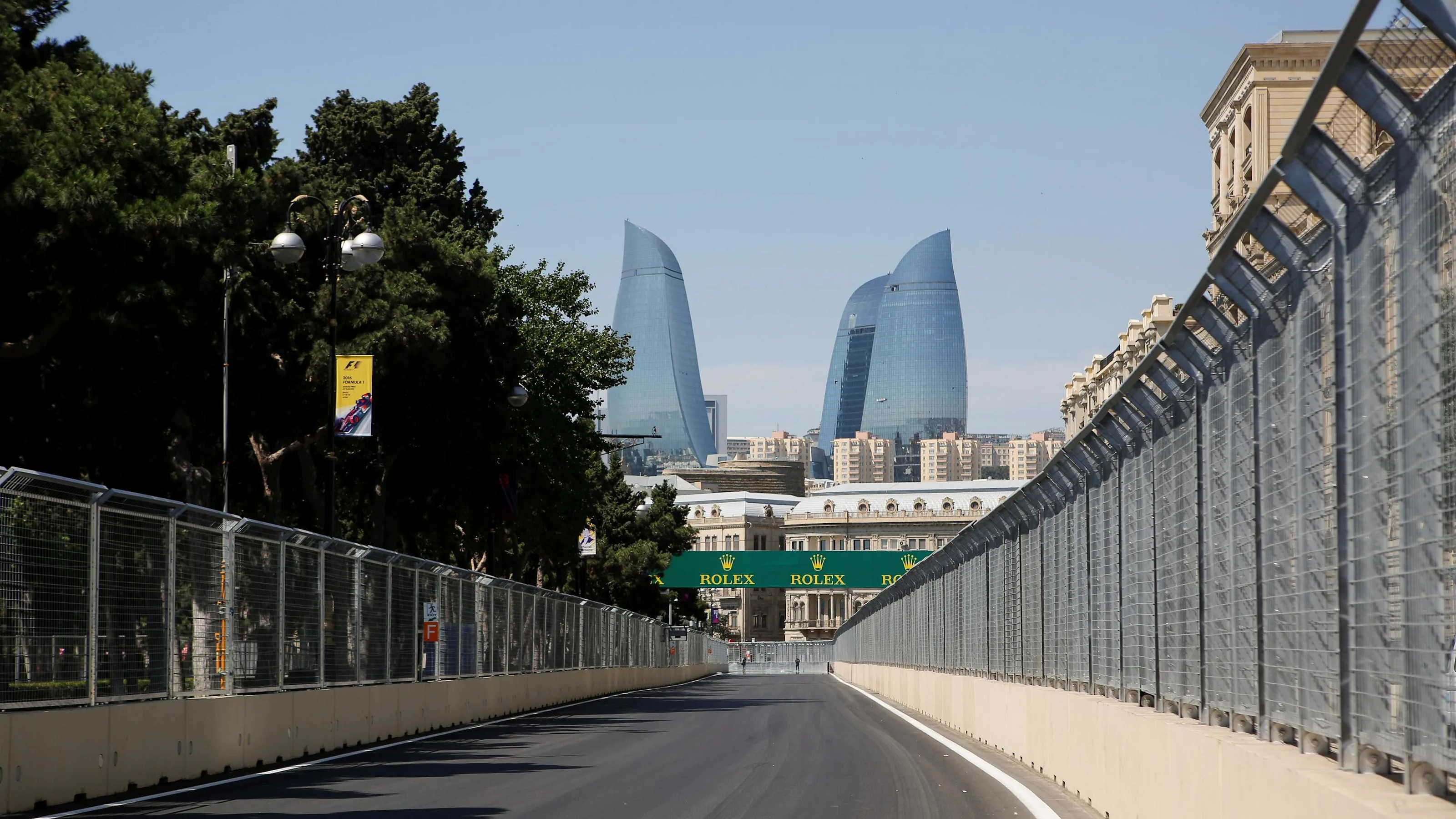 Track view at Formula One World Championship, Rd8, European Grand Prix, Preparations, Baku City