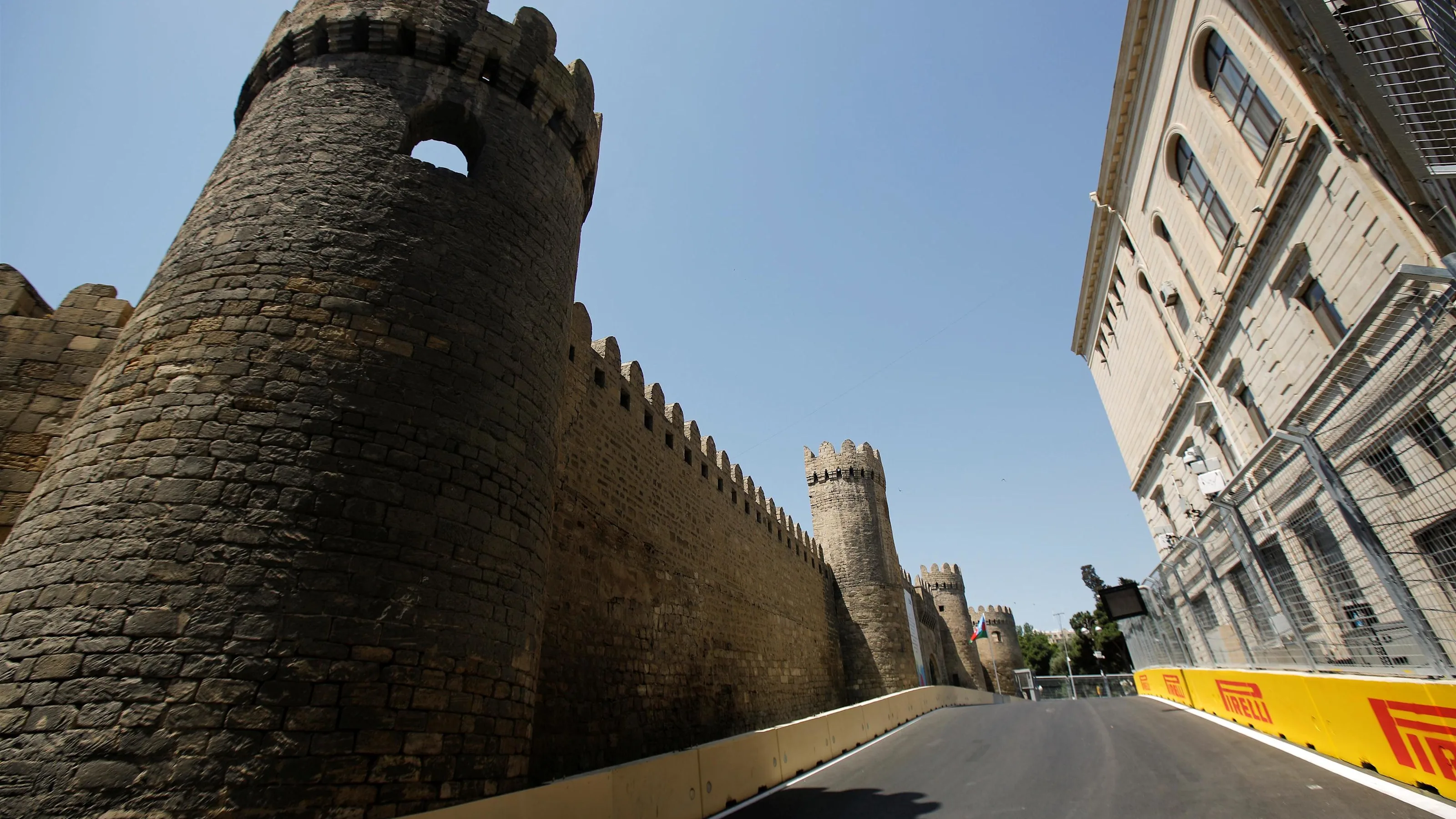 Track view at Formula One World Championship, Rd8, European Grand Prix, Preparations, Baku City