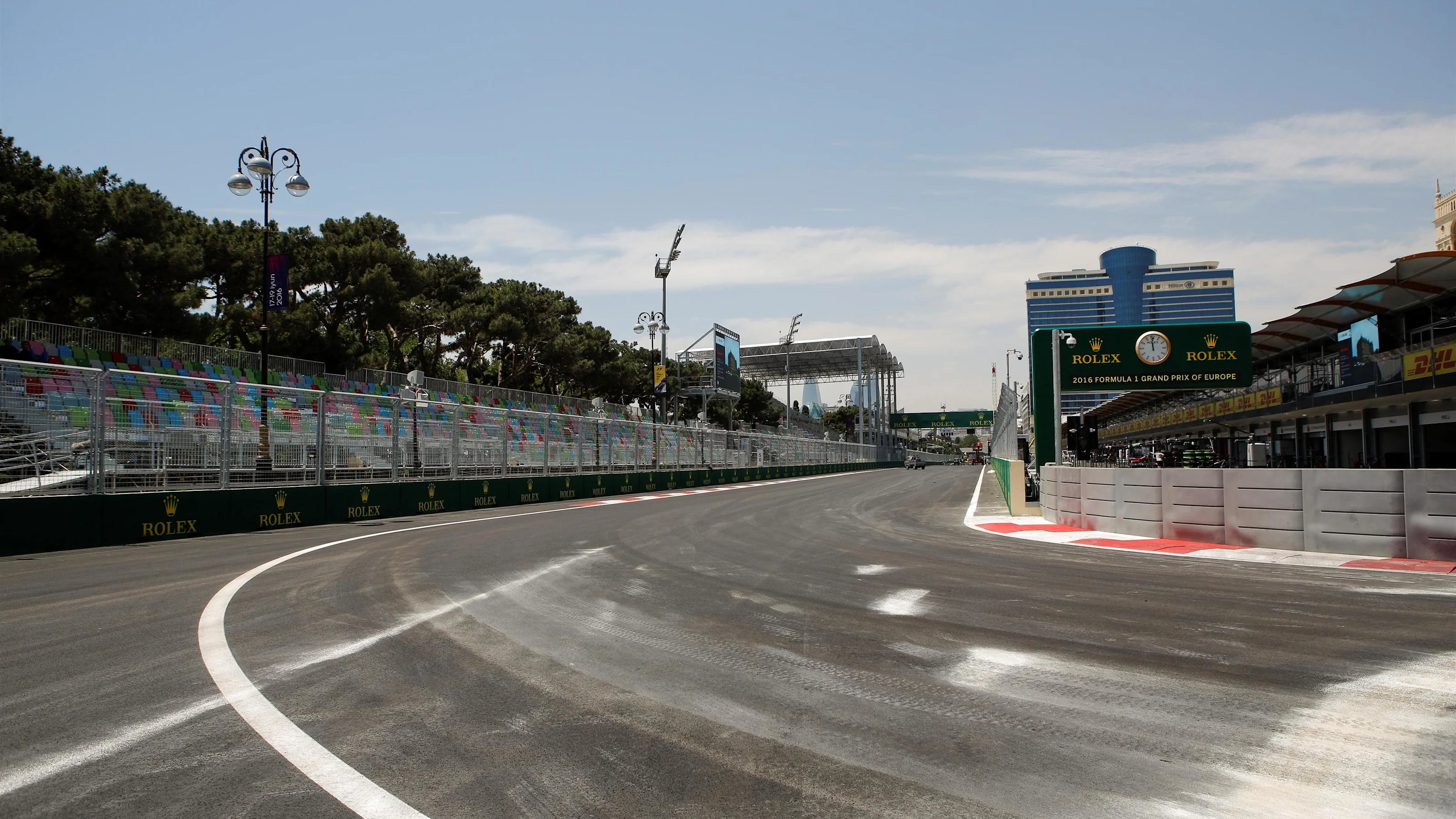Track view at Formula One World Championship, Rd8, European Grand Prix, Preparations, Baku City