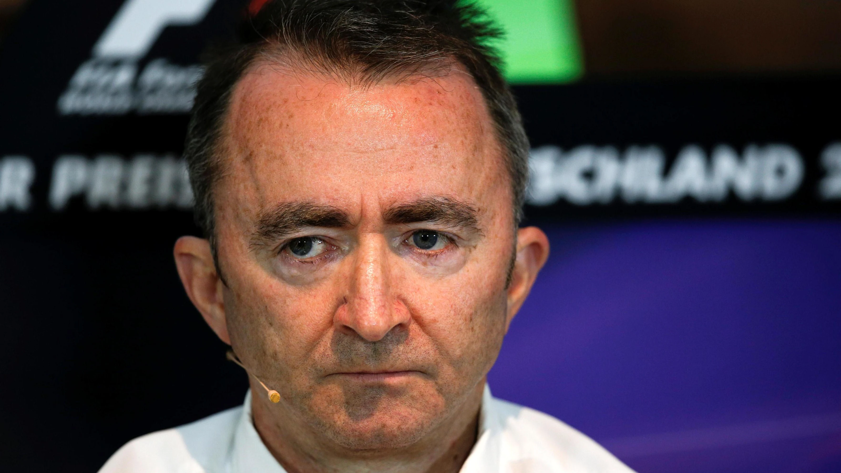 Paddy Lowe (GBR) Mercedes AMG F1 Executive Director (Technical) in the Press Conference at Formula