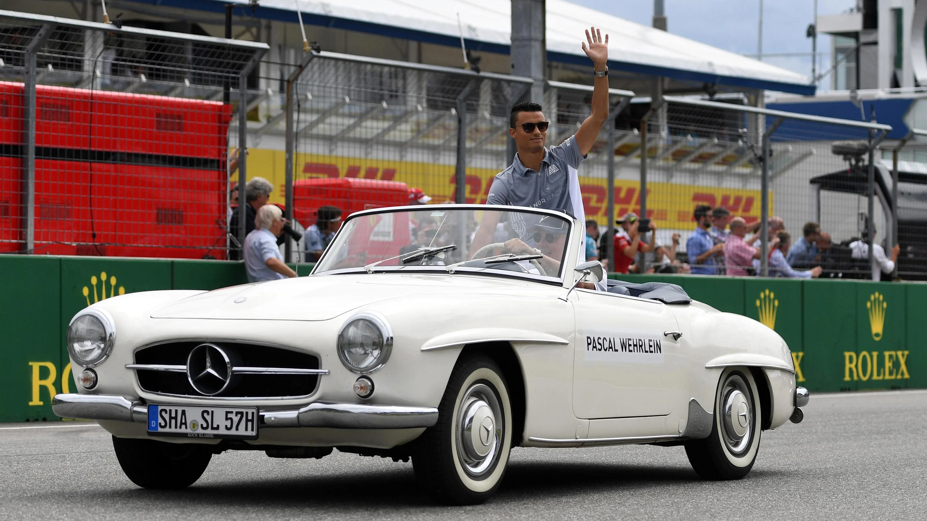 Pascal Wehrlein (GER) Manor Racing on the drivers parade at Formula One World Championship, Rd12,