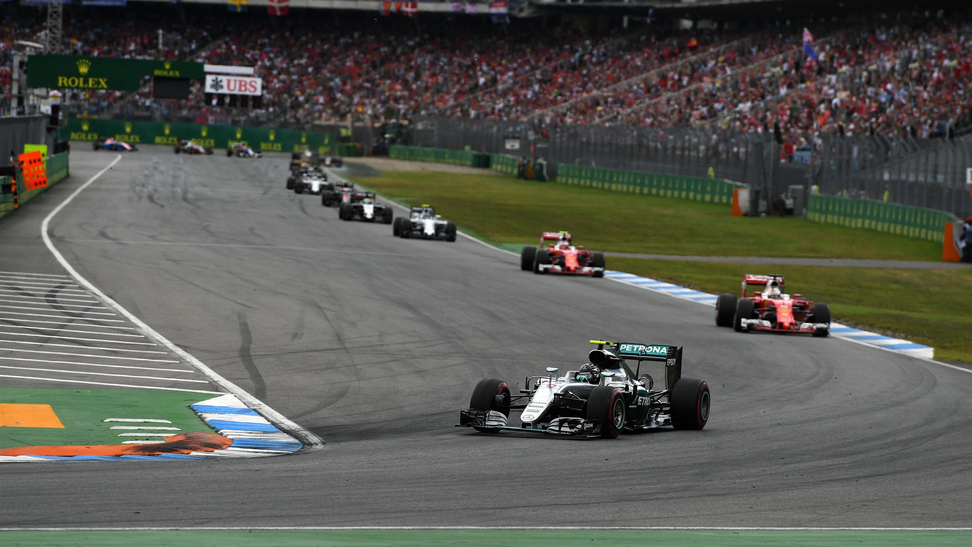 Nico Rosberg (GER) Mercedes-Benz F1 W07 Hybrid at Formula One World Championship, Rd12, German