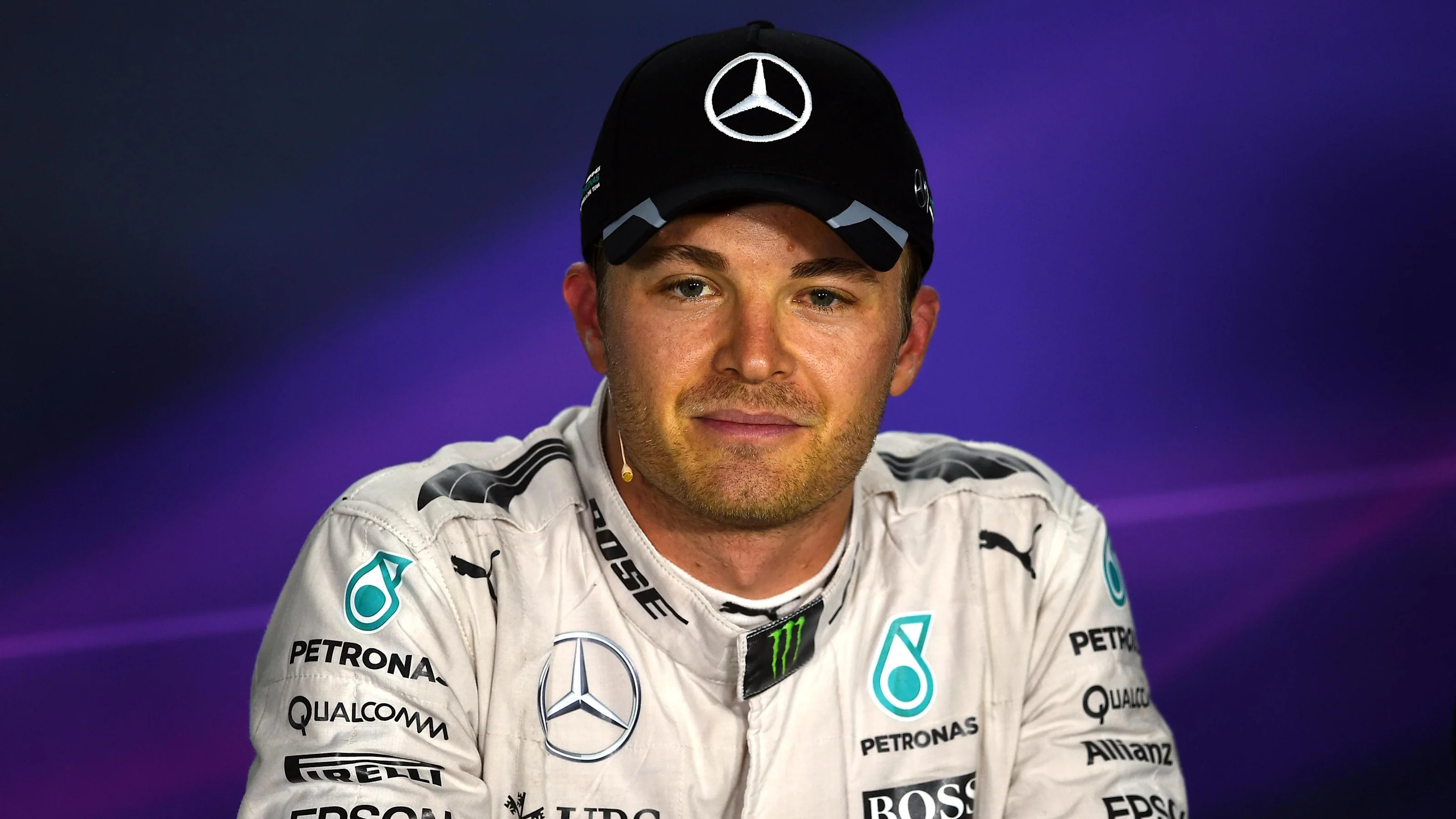 Pole sitter Nico Rosberg (GER) Mercedes AMG F1 in the Press Conference at Formula One World