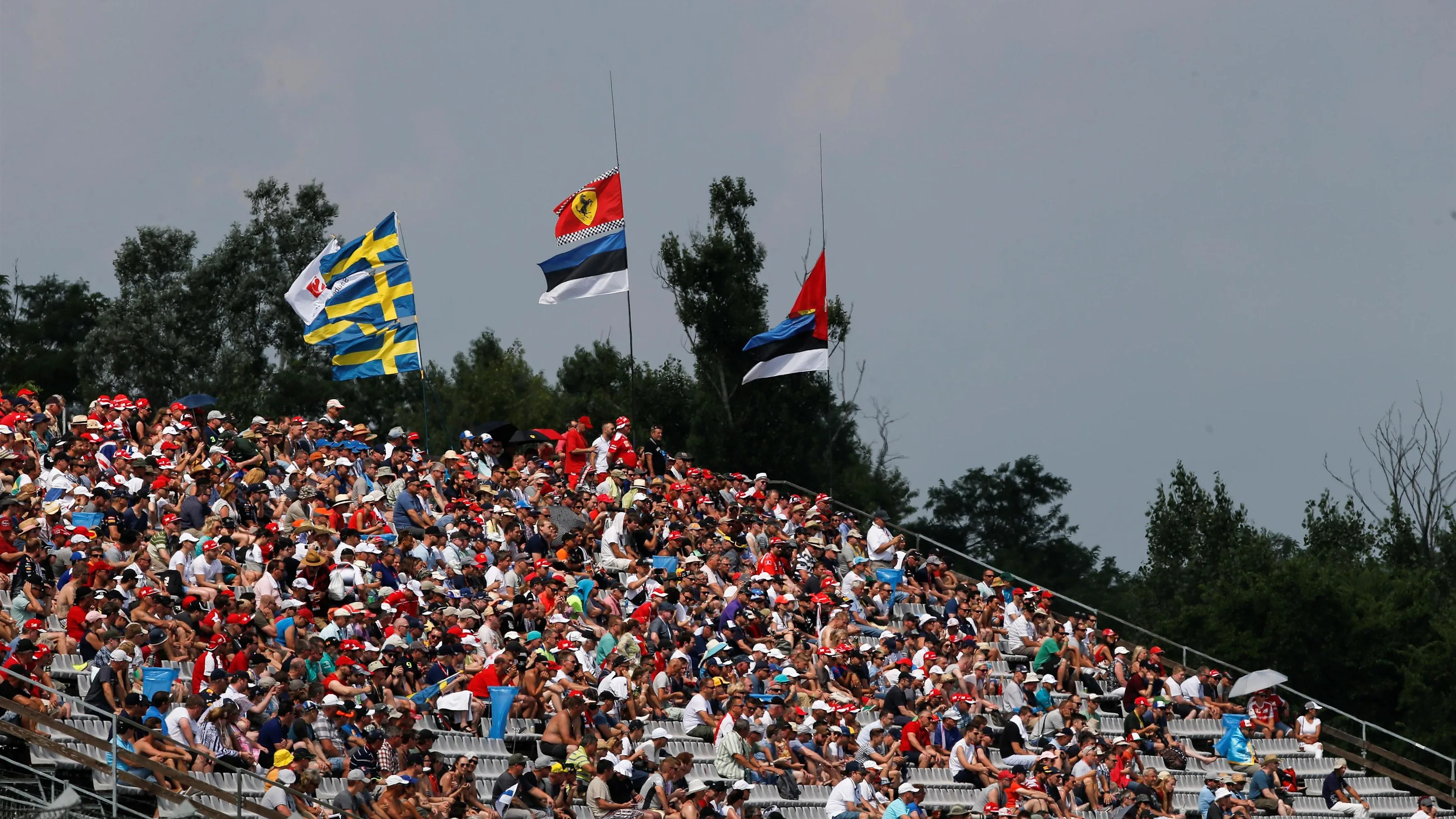 Flags, fans and atmosphere at Formula One World Championship, Rd11, Hungarian Grand Prix,
