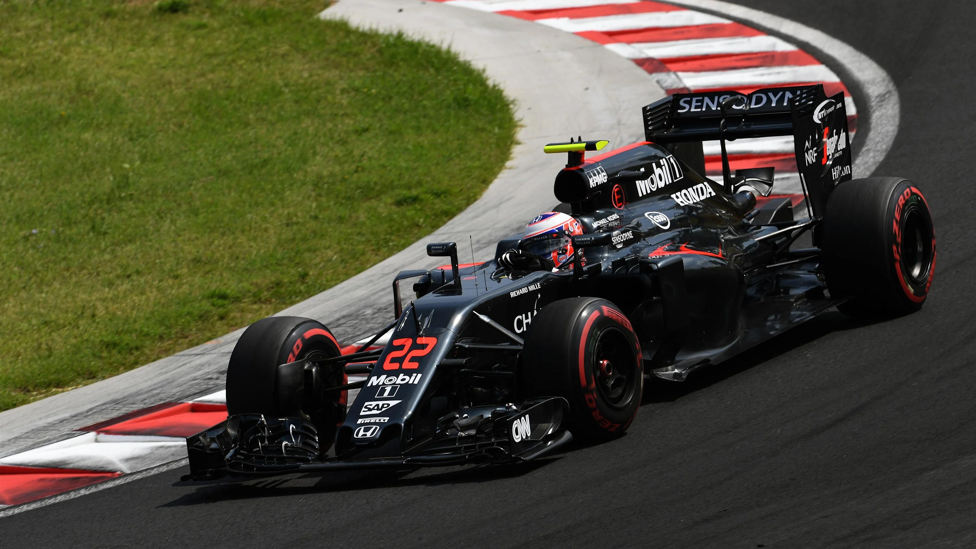 Jenson Button (GBR) McLaren MP4-31 at Formula One World Championship, Rd11, Hungarian Grand Prix,