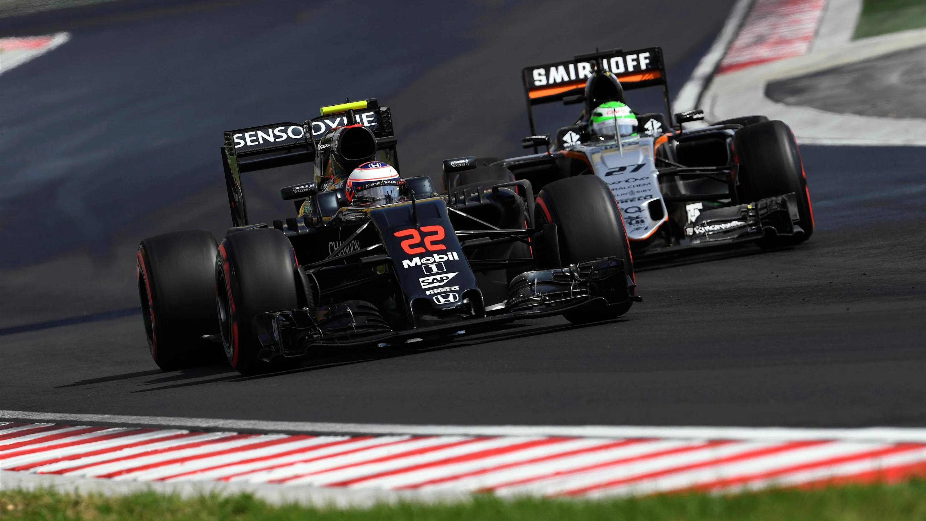 Jenson Button (GBR) McLaren MP4-31 at Formula One World Championship, Rd11, Hungarian Grand Prix,