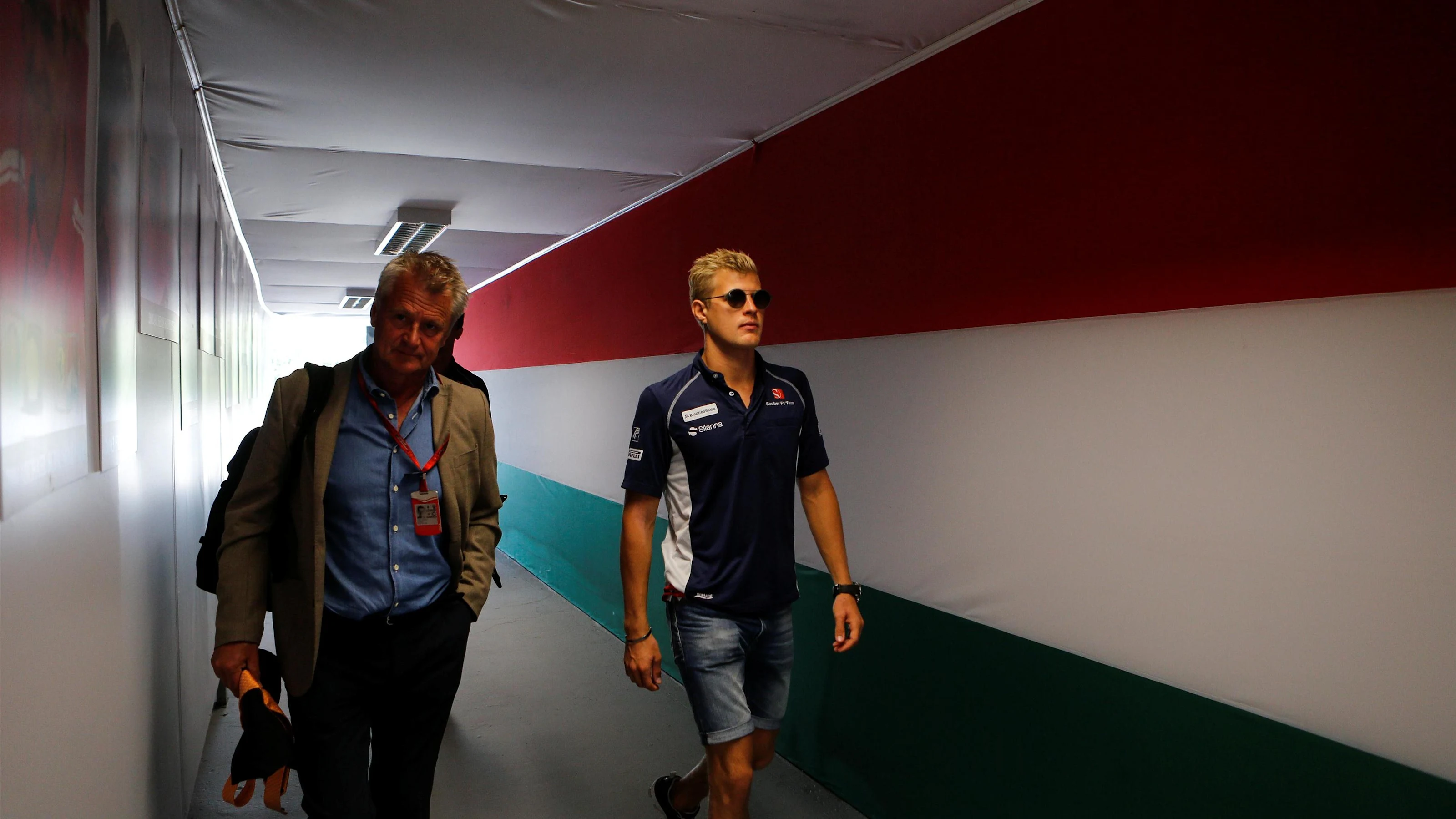 Marcus Ericsson (SWE) Sauber with his manager Eje Elgh (SWE) at Formula One World Championship,