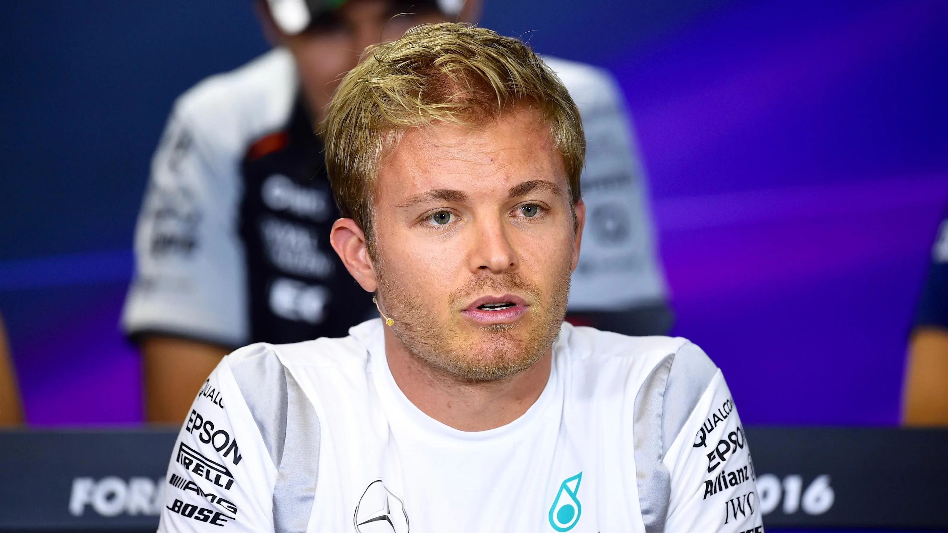 Nico Rosberg (GER) Mercedes AMG F1 in the Press Conference at Formula One World Championship, Rd11,