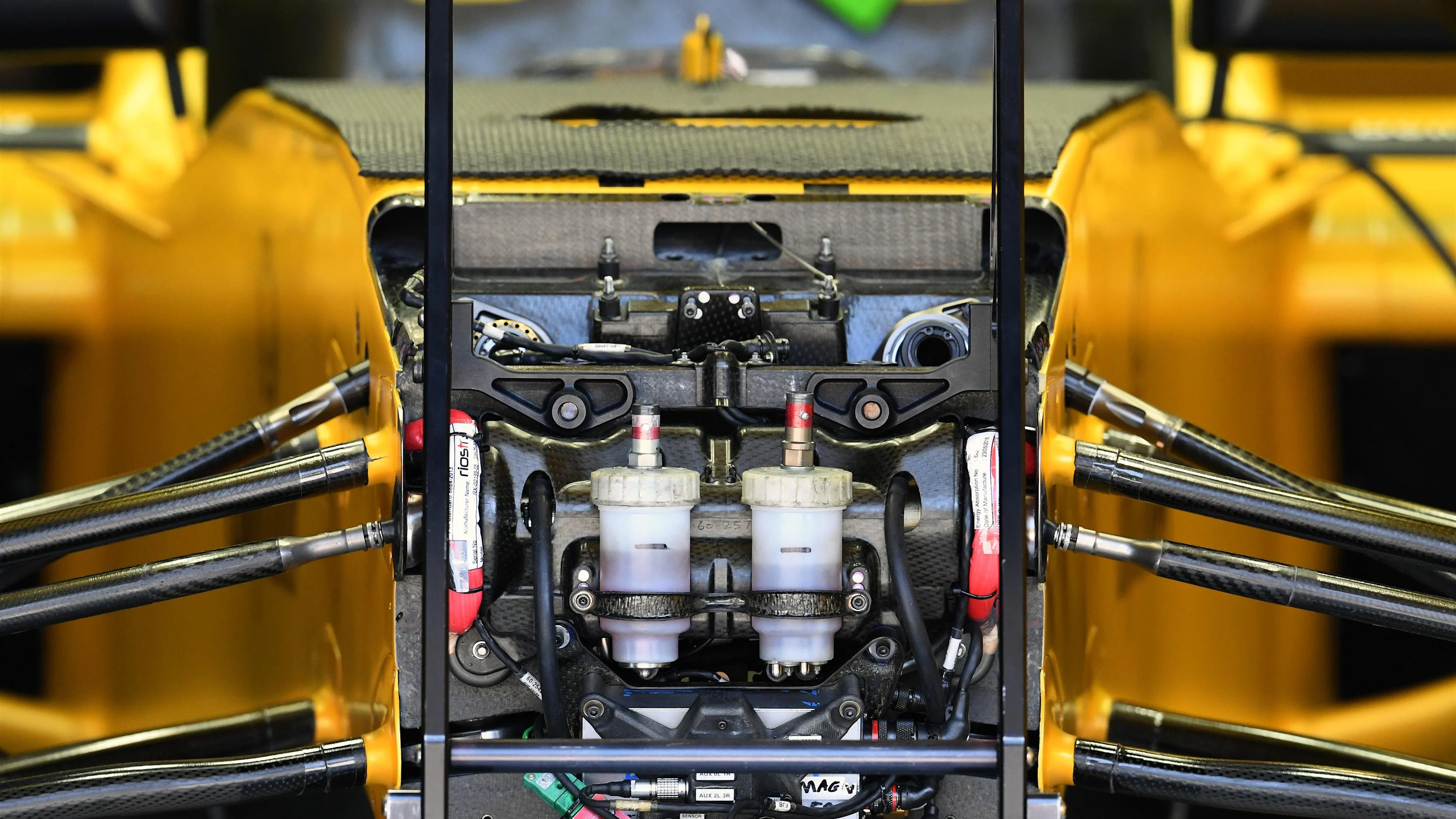 Renault Sport F1 Team RS16 chassis detail at Formula One World Championship, Rd11, Preparations,