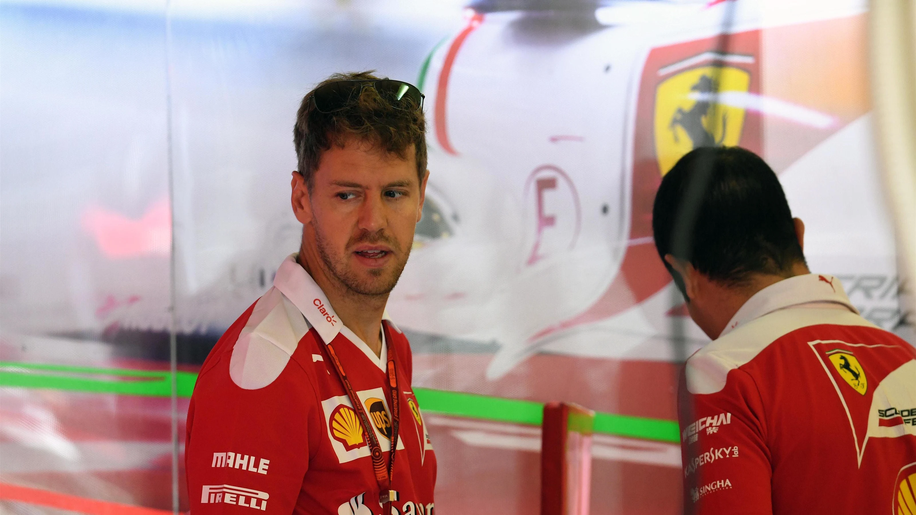 Sebastian Vettel (GER) Ferrari at Formula One World Championship, Rd11, Preparations, Hungaroring,