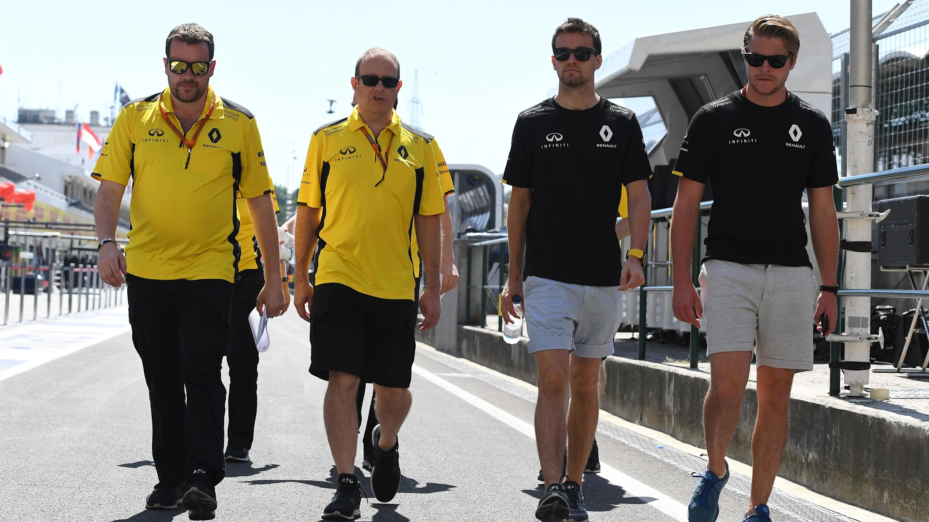 Jolyon Palmer (GBR) Renault Sport F1 Team walks the track at Formula One World Championship, Rd11,