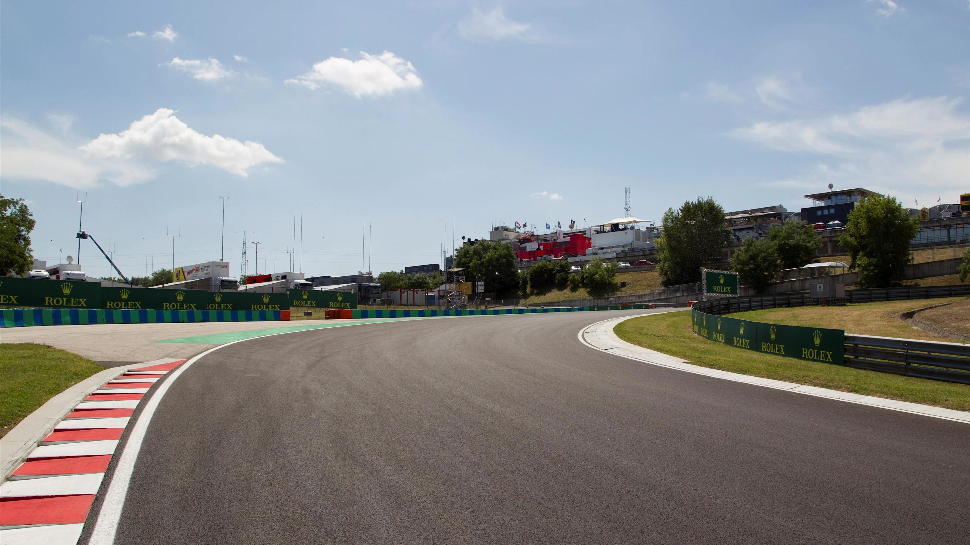 Track view at Formula One World Championship, Rd11, Preparations, Hungaroring, Hungary, Thursday 21