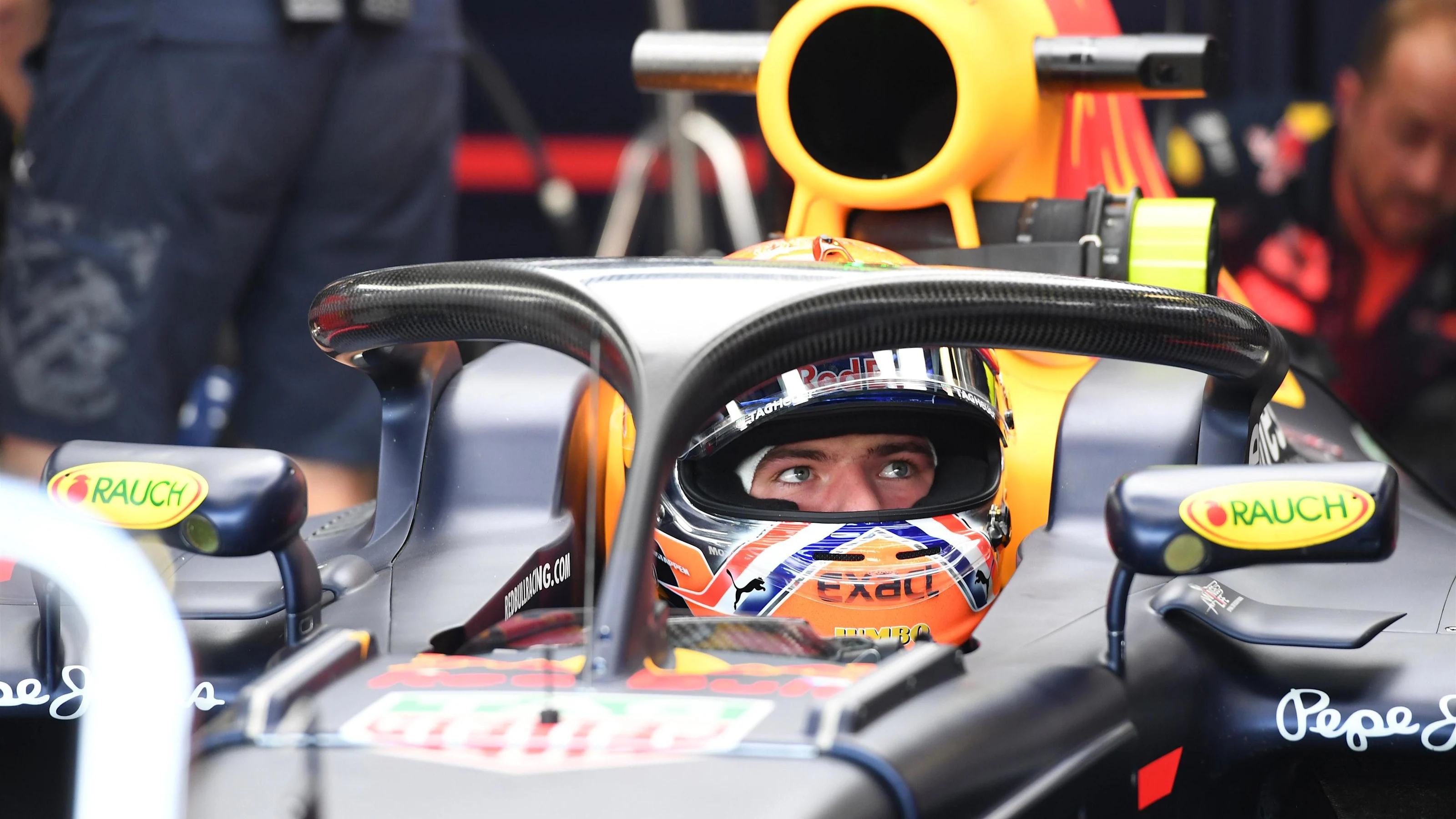 Max Verstappen (NED) Red Bull Racing RB12 with halo at Formula One World Championship, Rd14,