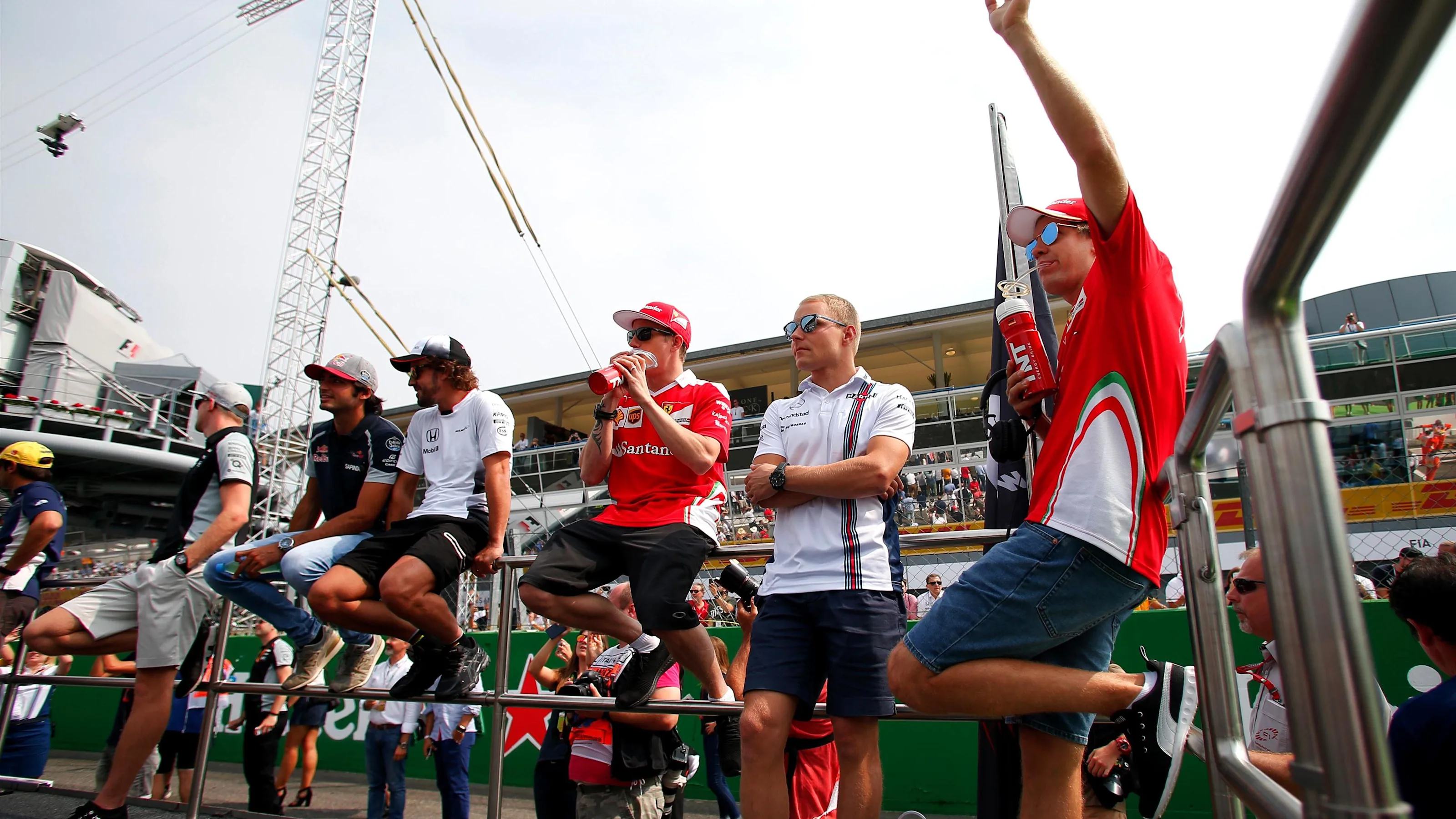 Drivers parade at Formula One World Championship, Rd14, Italian Grand Prix, Race, Monza, Italy,