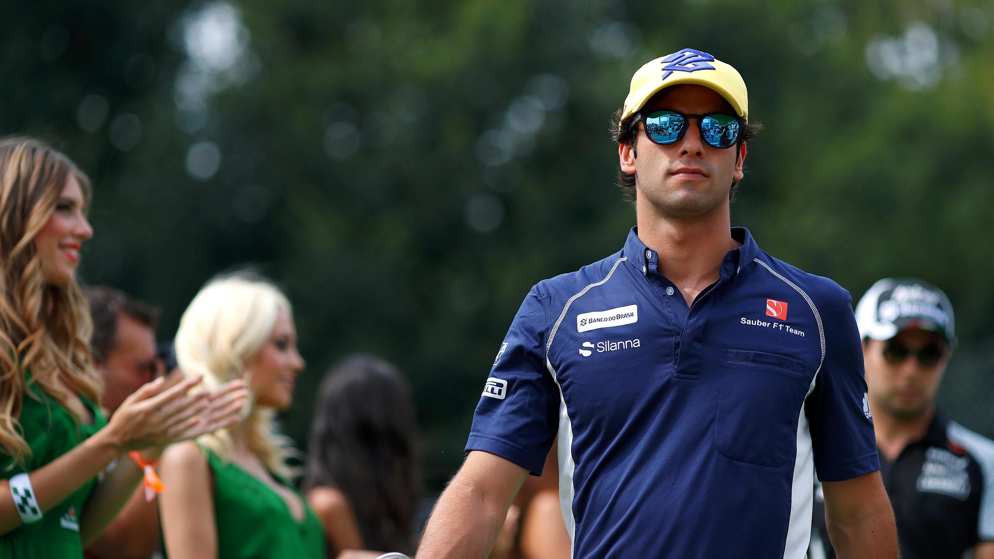 Felipe Nasr (BRA) Sauber on the drivers parade at Formula One World Championship, Rd14, Italian