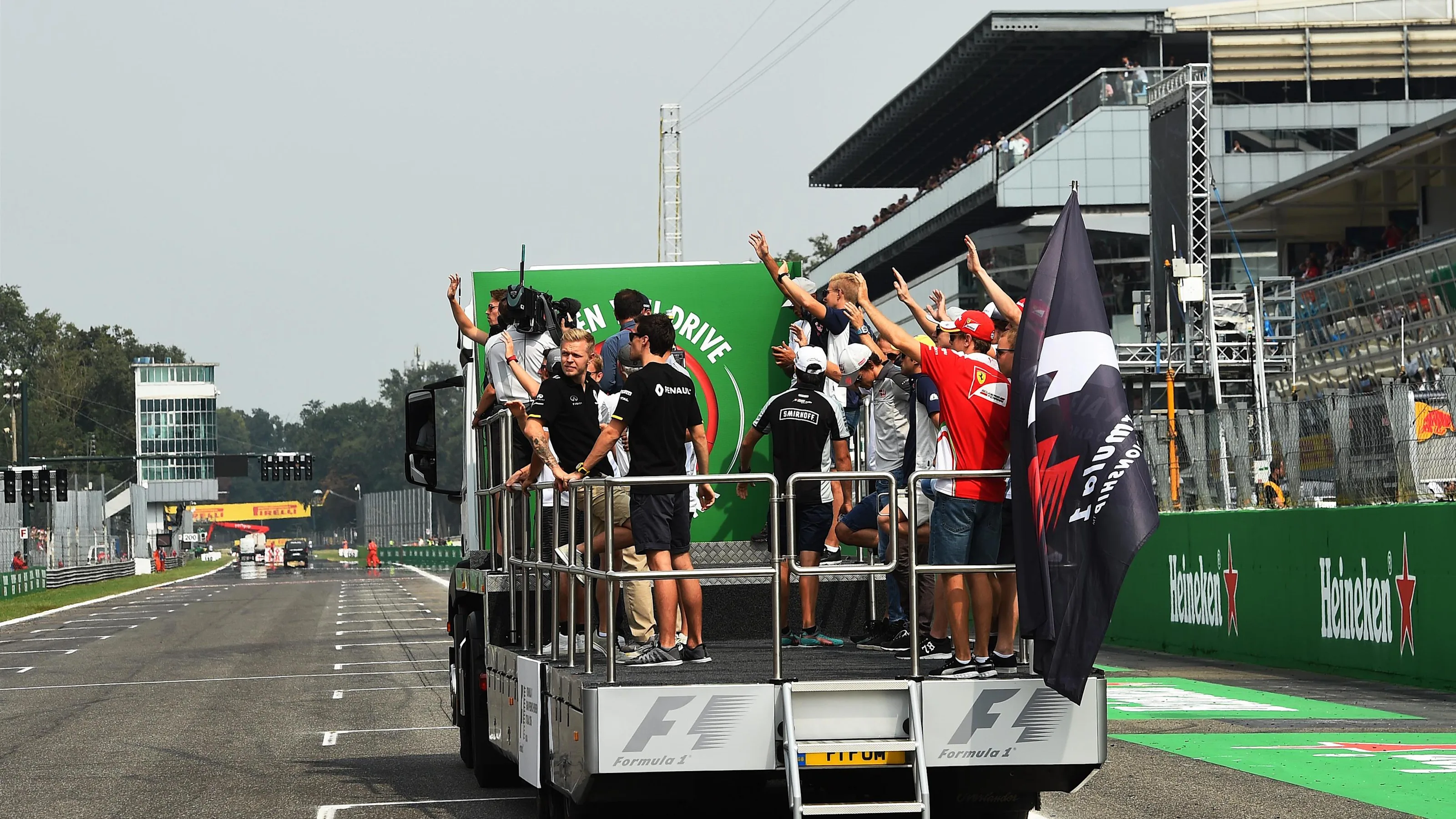 Drivers parade at Formula One World Championship, Rd14, Italian Grand Prix, Race, Monza, Italy,