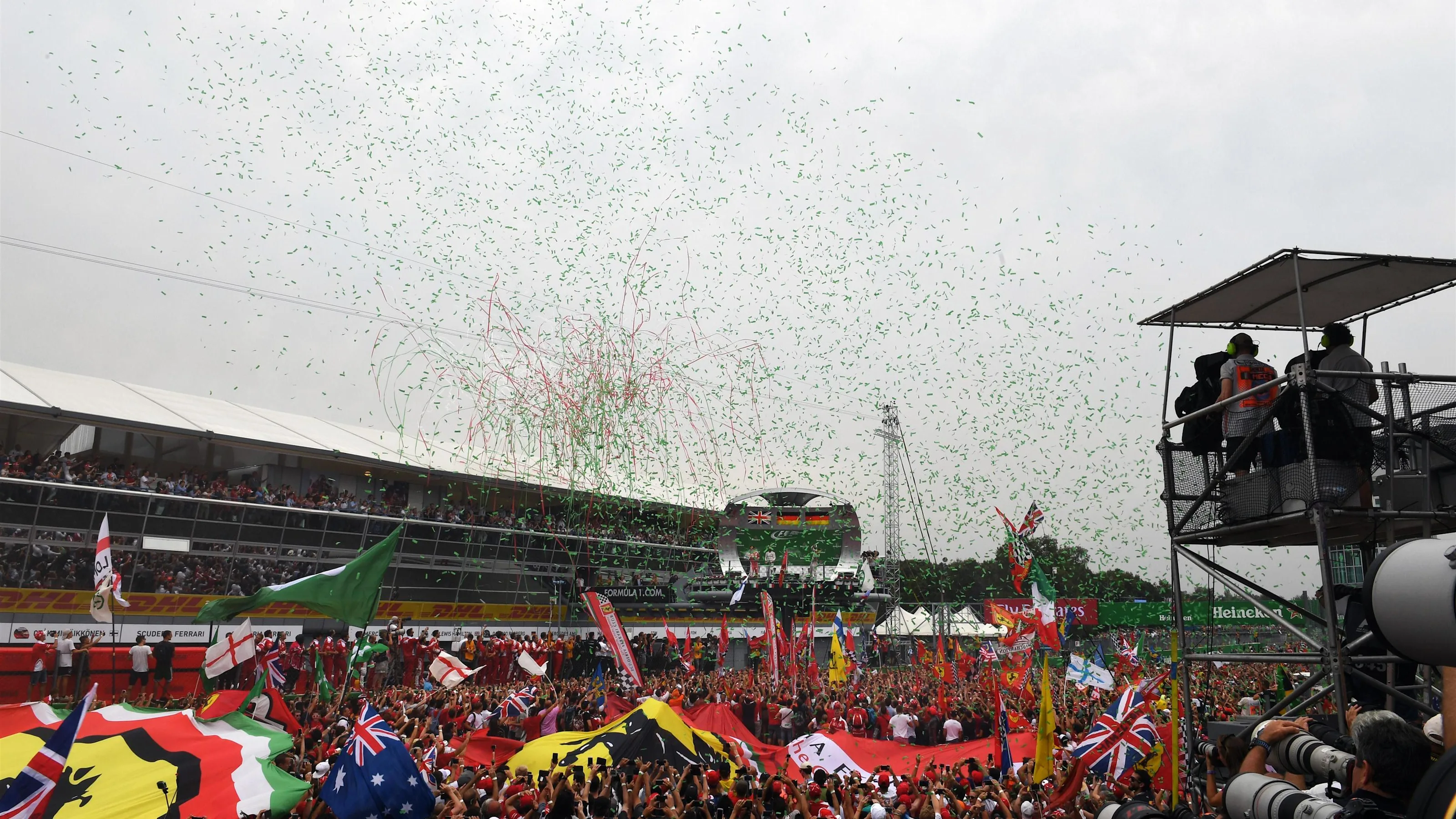 Fans and atmosphere at Formula One World Championship, Rd14, Italian Grand Prix, Race, Monza,