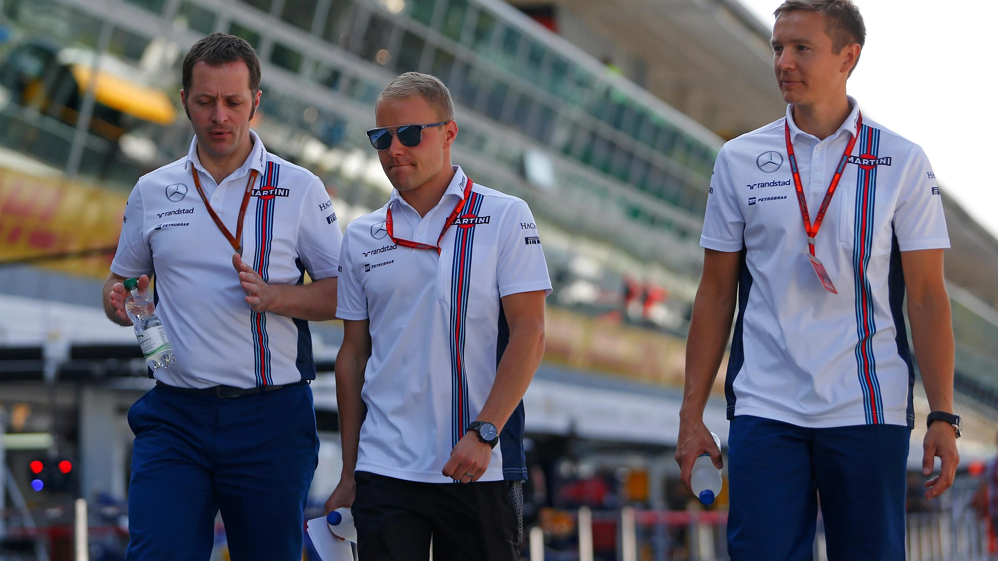 Valtteri Bottas (FIN) Williams with his trainer Antti Vierula (FIN) at Formula One World