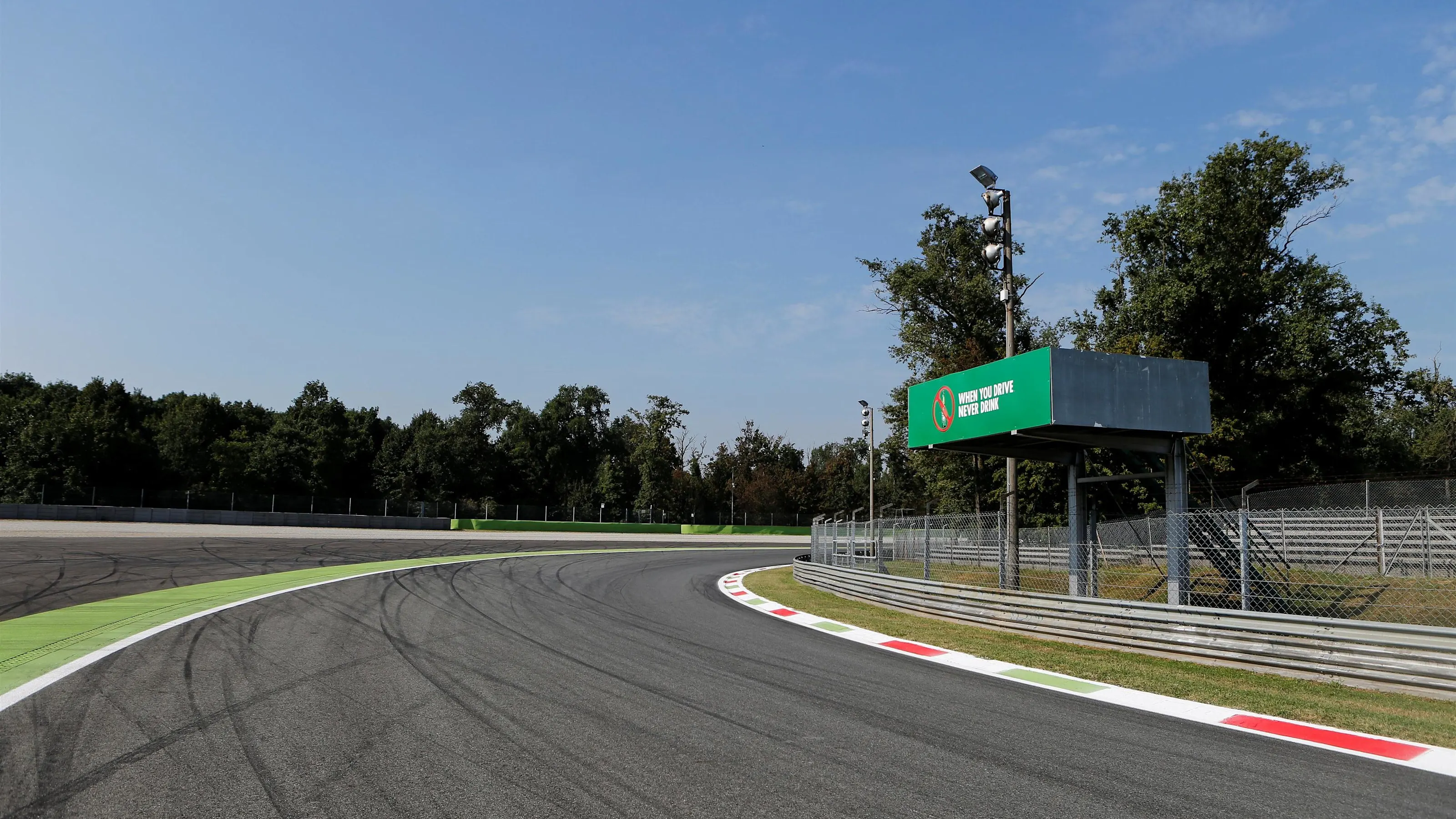 Track view at Formula One World Championship, Rd14, Italian Grand Prix, Preparations, Monza, Italy,