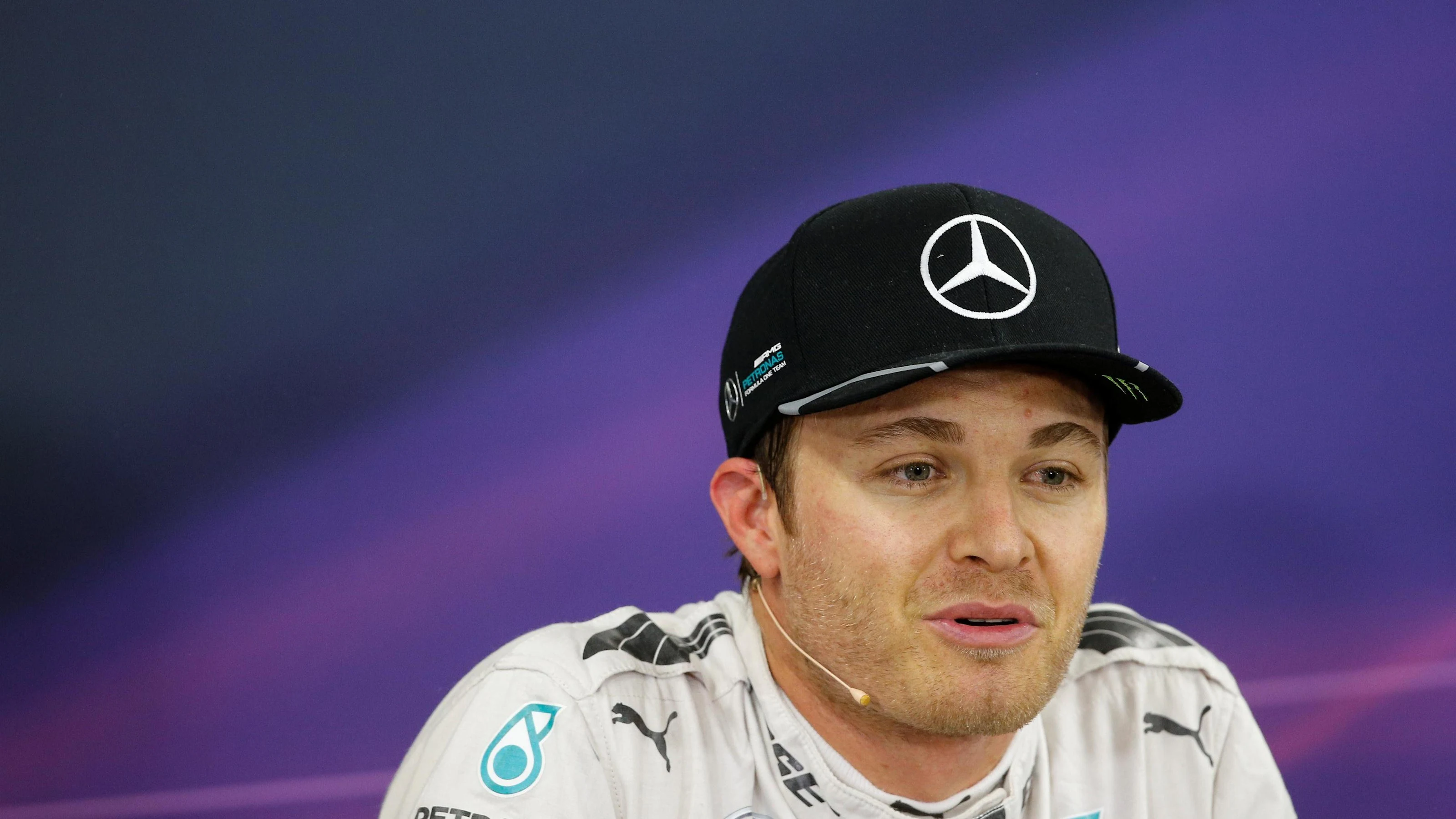 Pole sitter Nico Rosberg (GER) Mercedes AMG F1 in the Press Conference at Formula One World