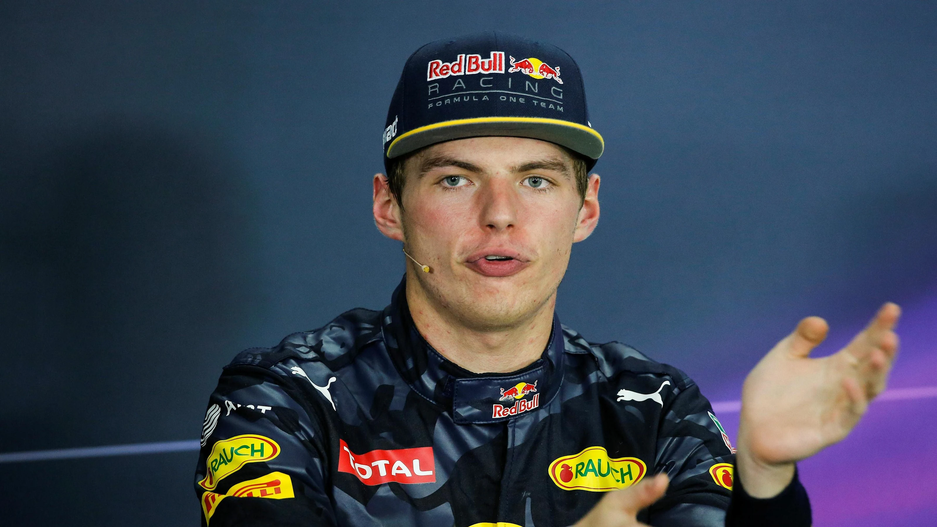 Max Verstappen (NED) Red Bull Racing in the Press Conference at Formula One World Championship,