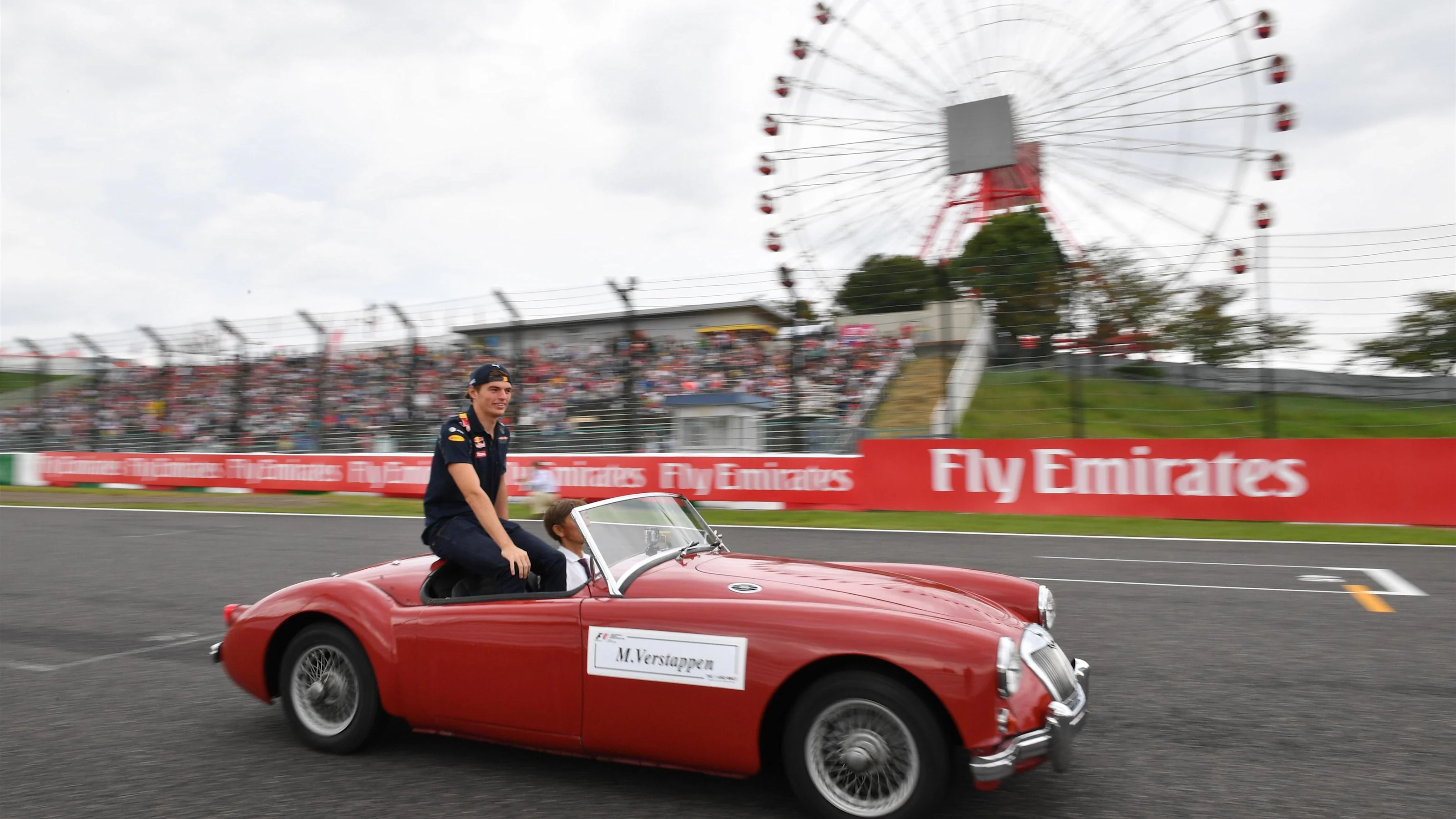 Max Verstappen (NED) Red Bull Racing on the drivers parade at Formula One World Championship, Rd17,